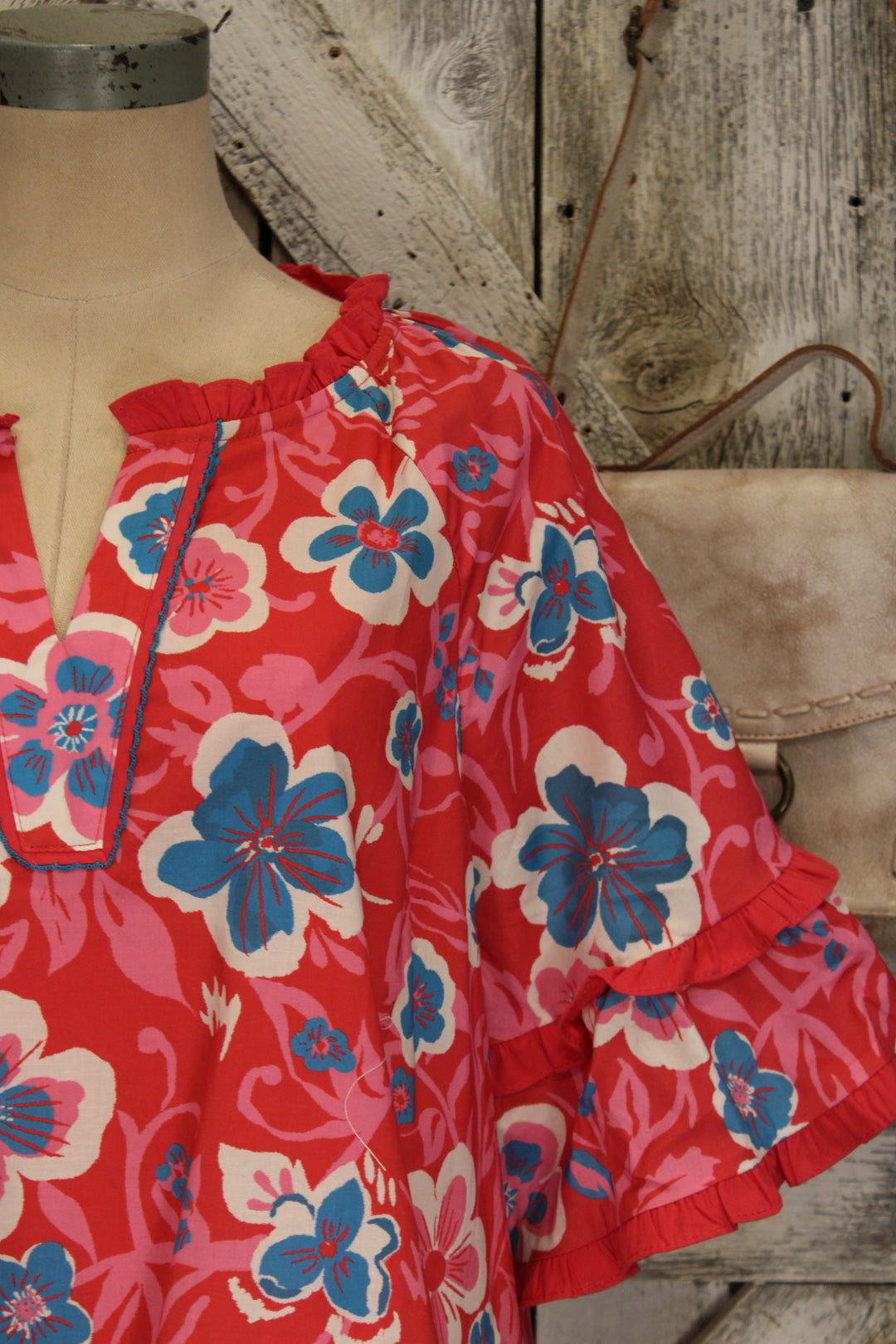 Boho Berry Ruffle Dress