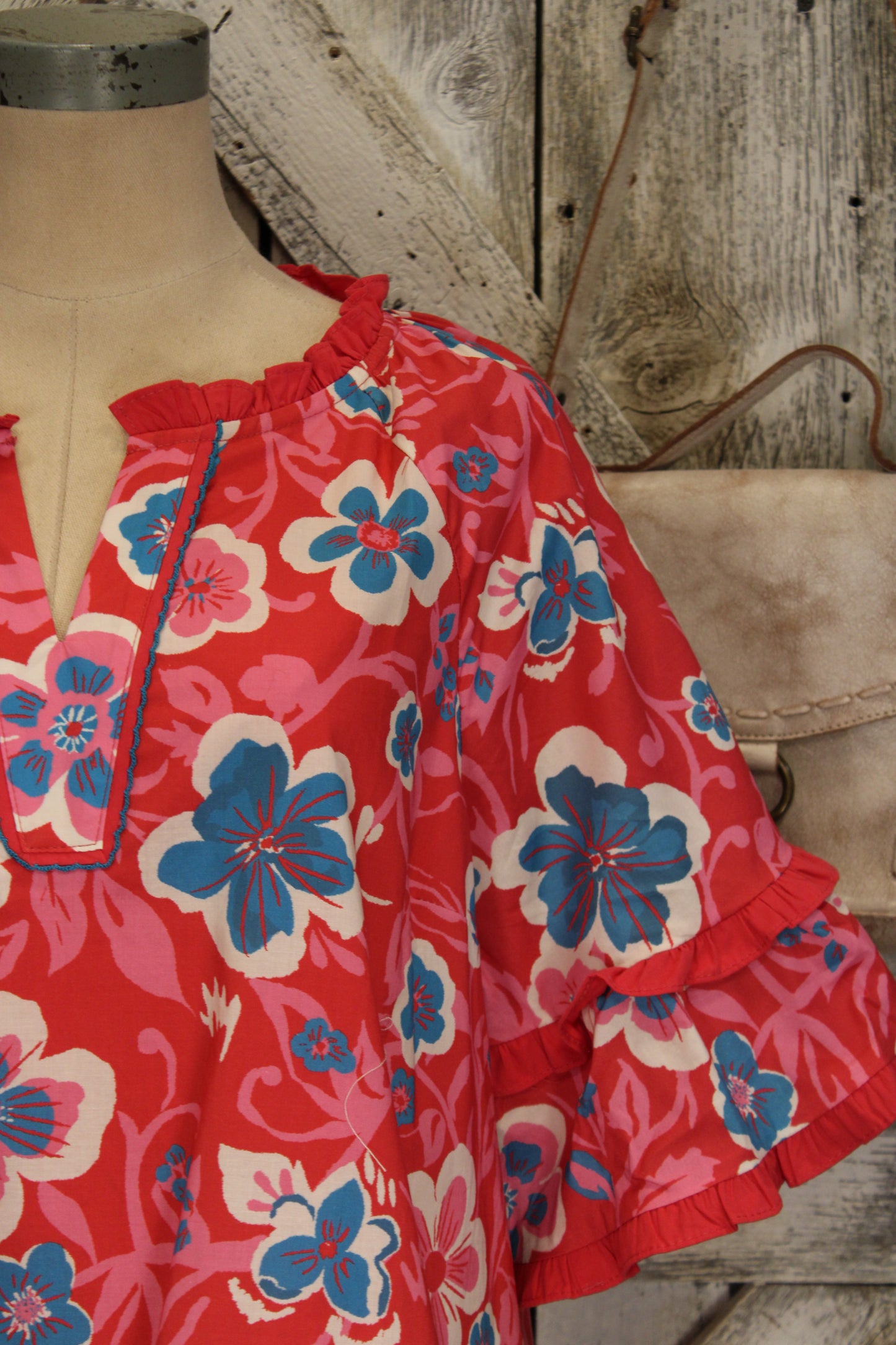 Boho Berry Ruffle Dress