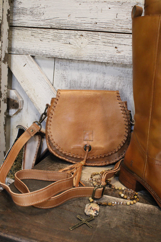 Bed|Stu Half Moon Tan Rustic Handbag