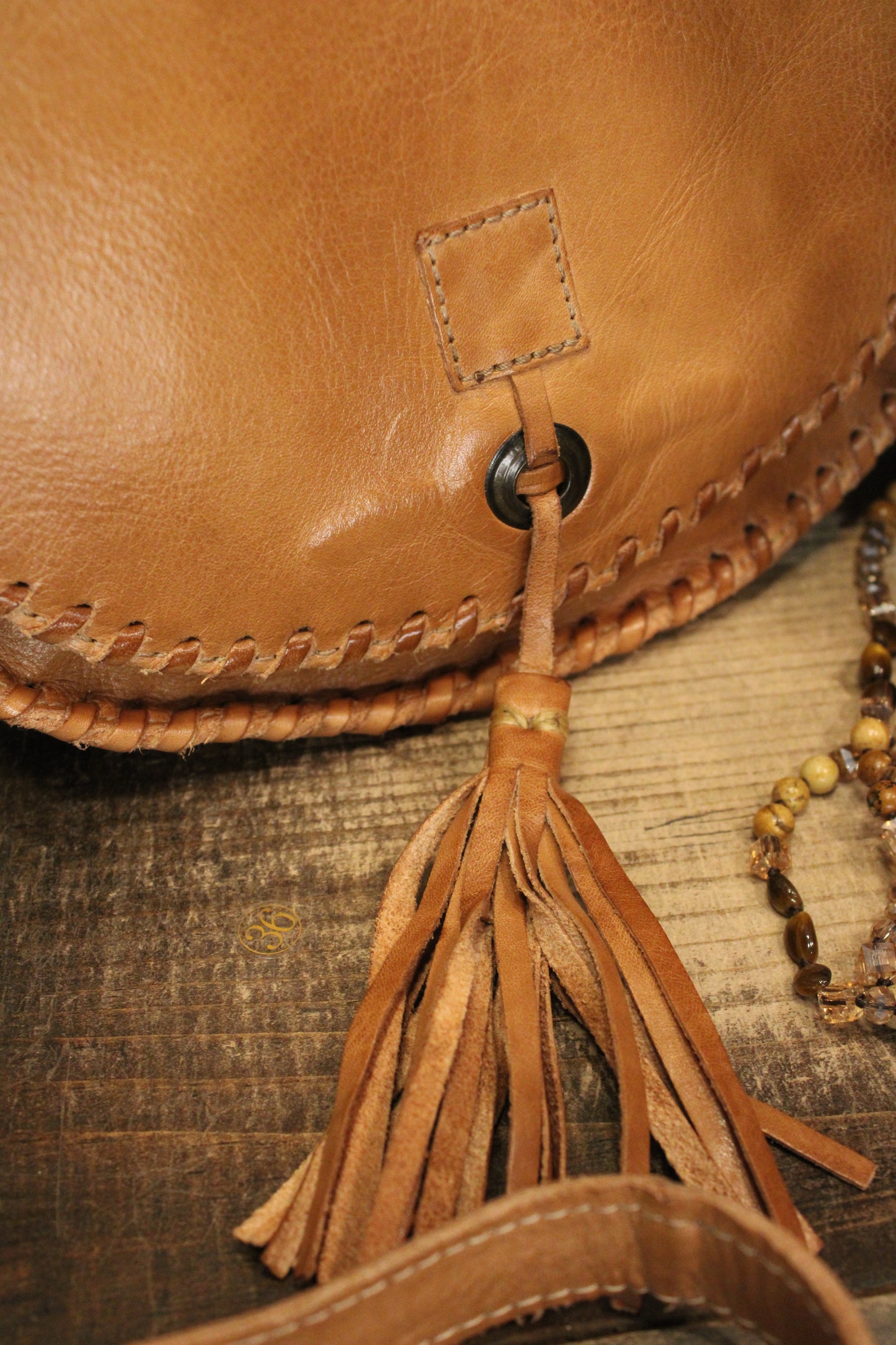 Bed|Stu Half Moon Tan Rustic Handbag