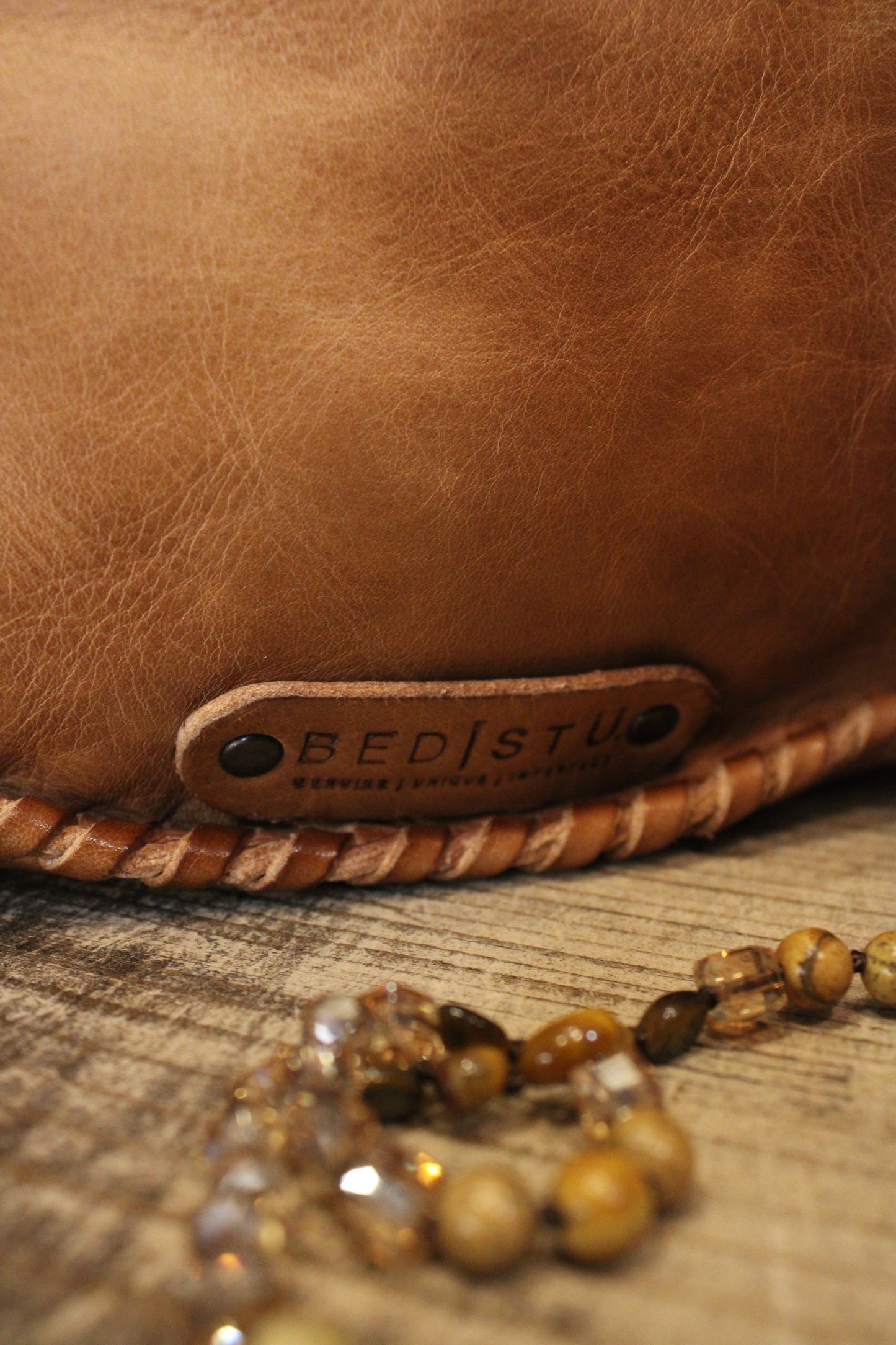 Bed|Stu Half Moon Tan Rustic Handbag