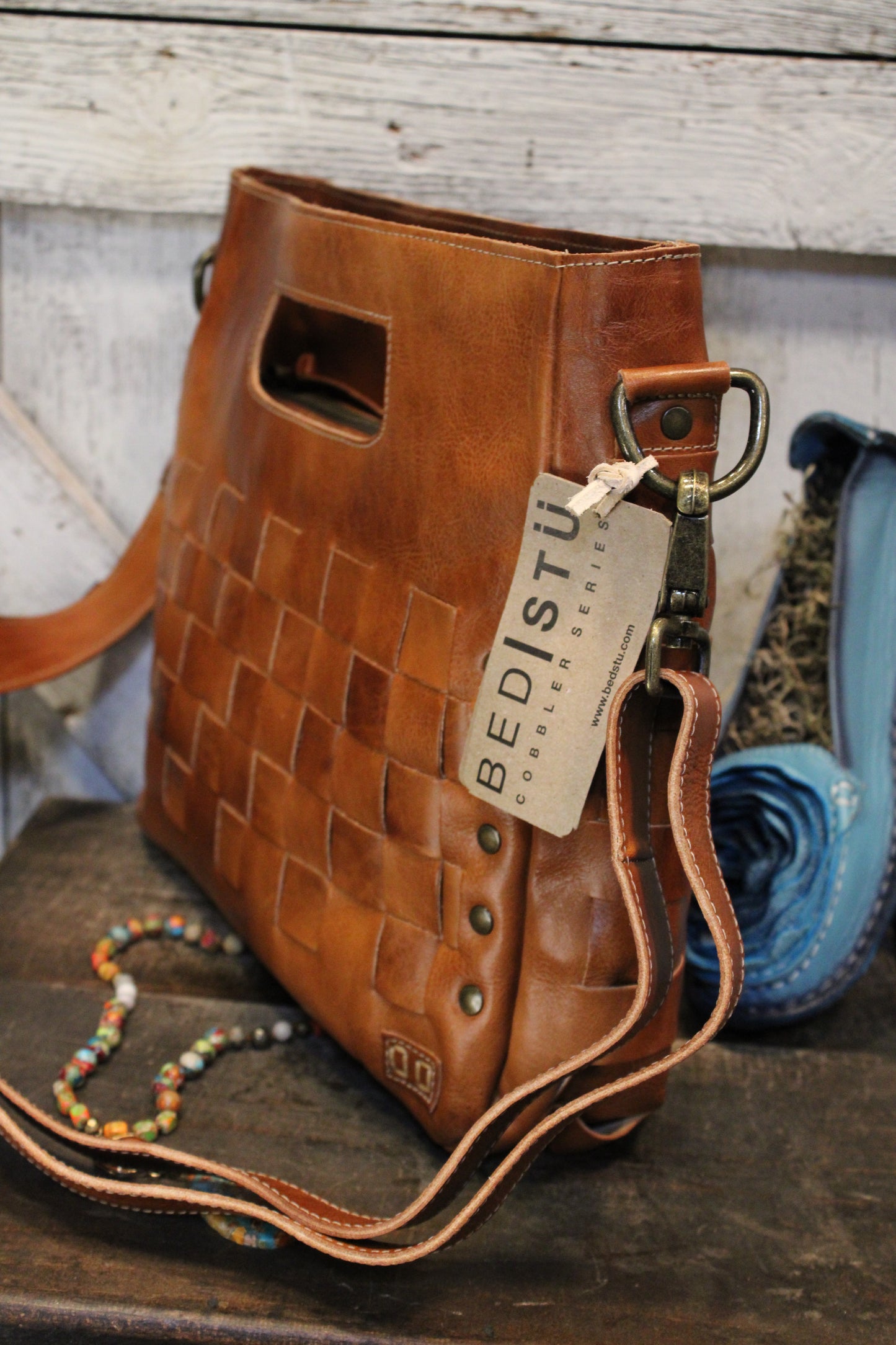 Bed|Stu Orchid Cognac Dip Dye Handbag