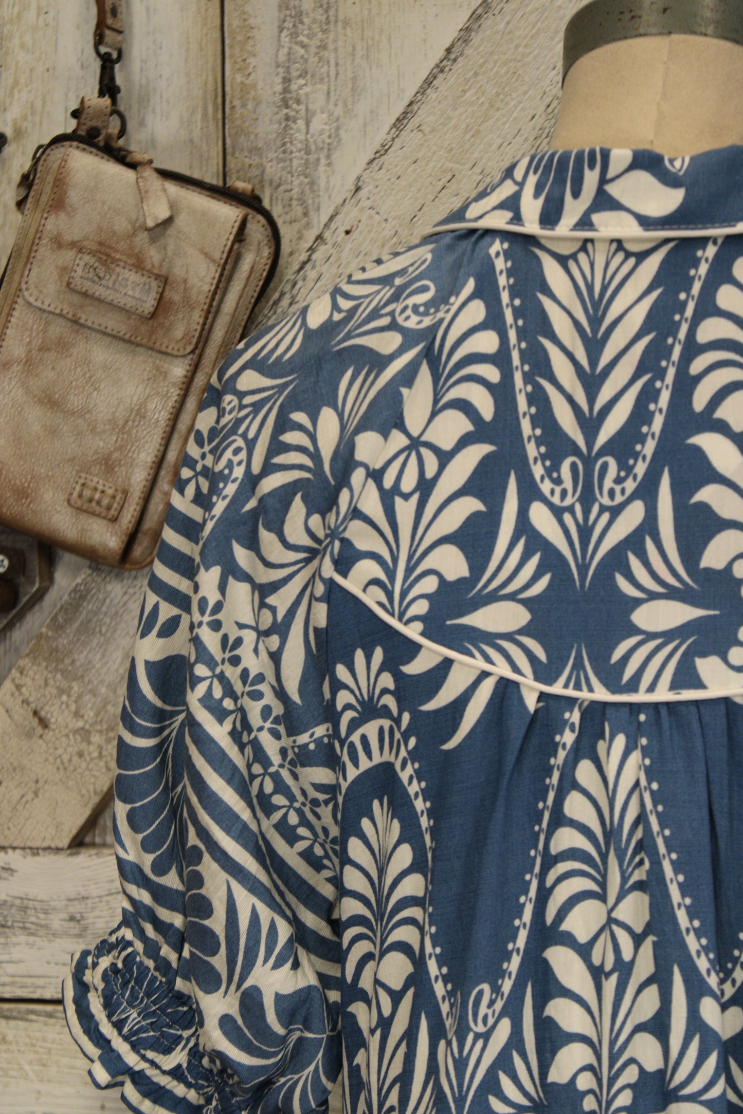 Artisan Ink Mosaic Blue Maxi Dress