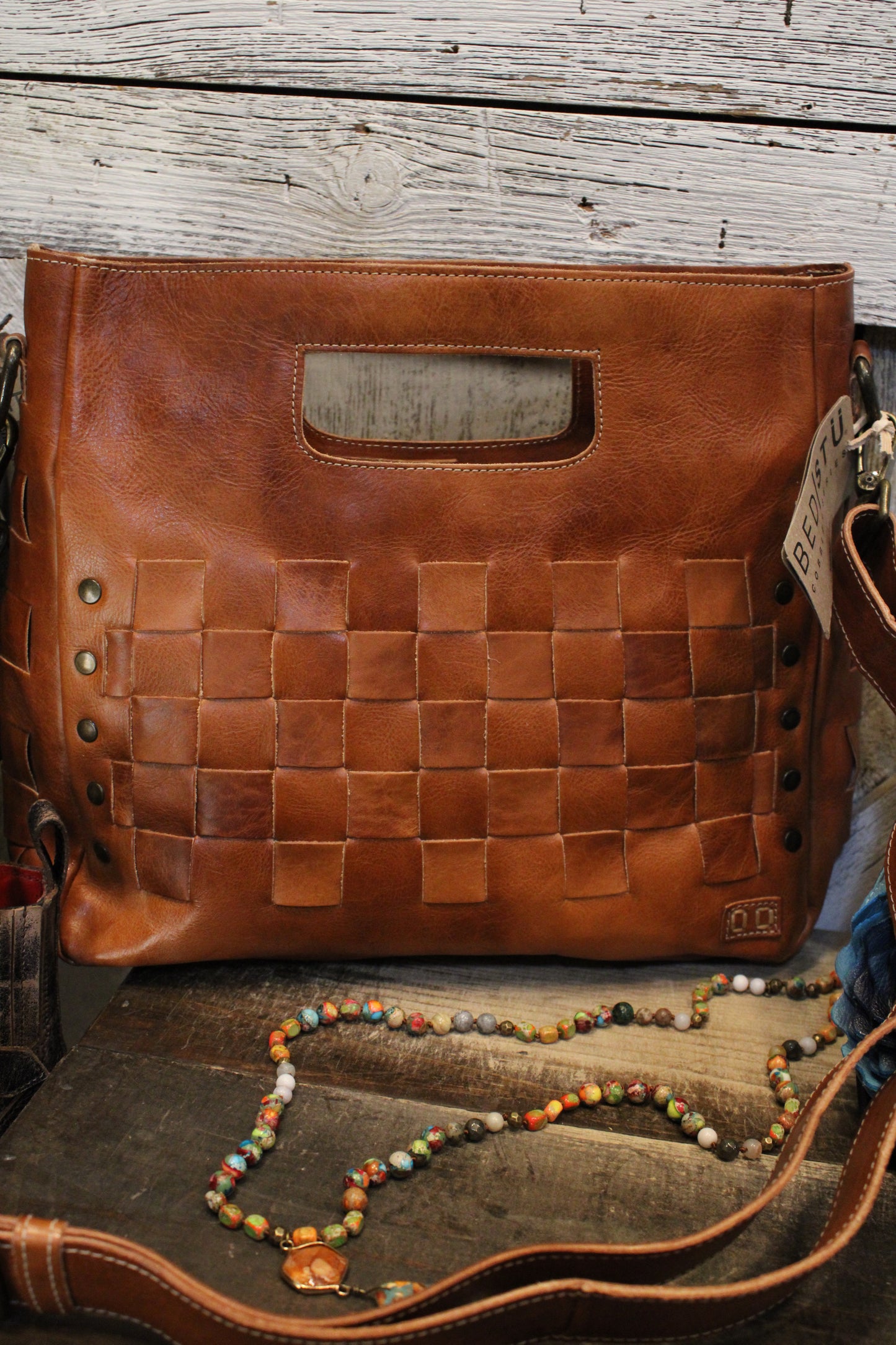 Bed|Stu Orchid Cognac Dip Dye Handbag