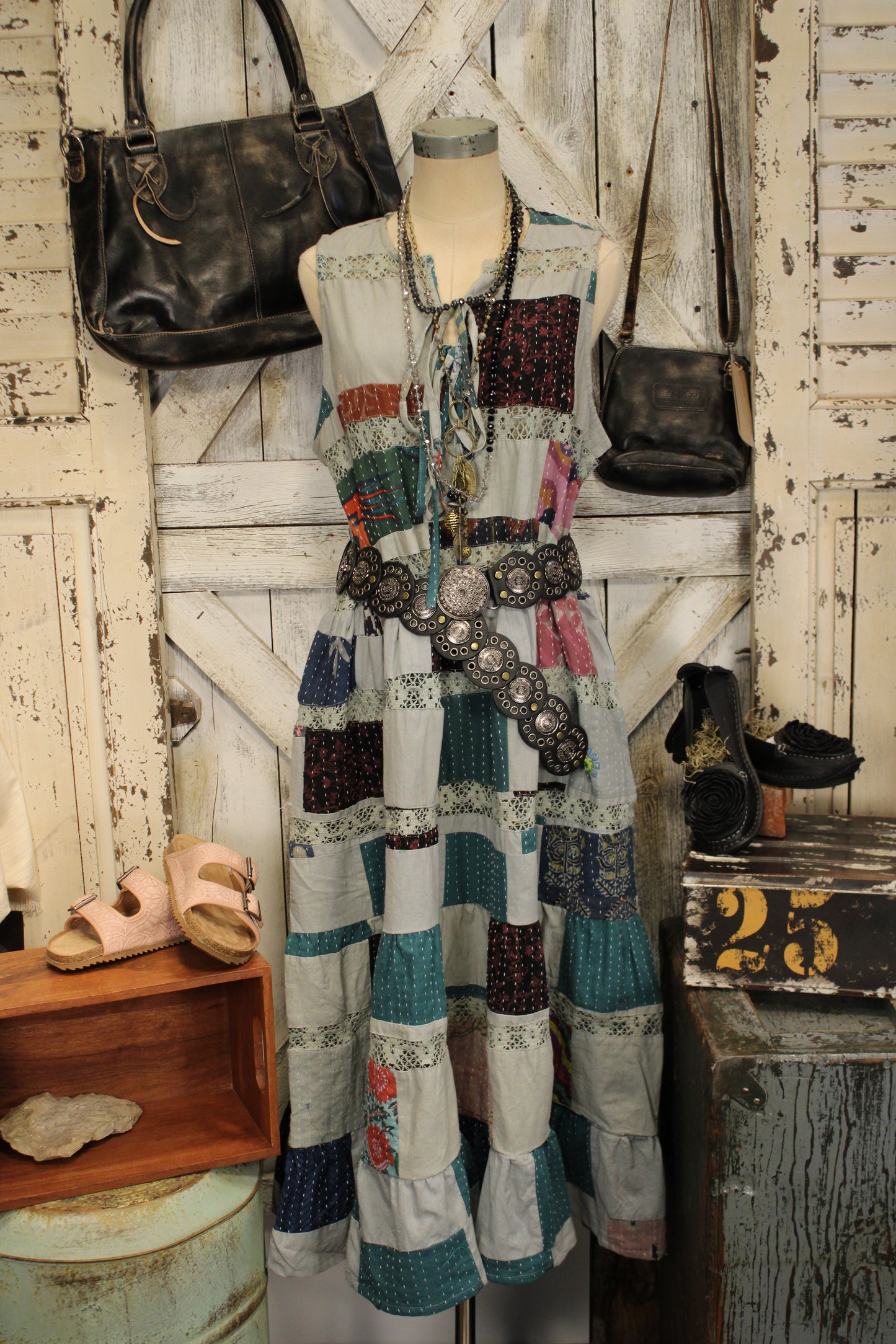 Summer Kaleidoscope Cotton Maxi Dress