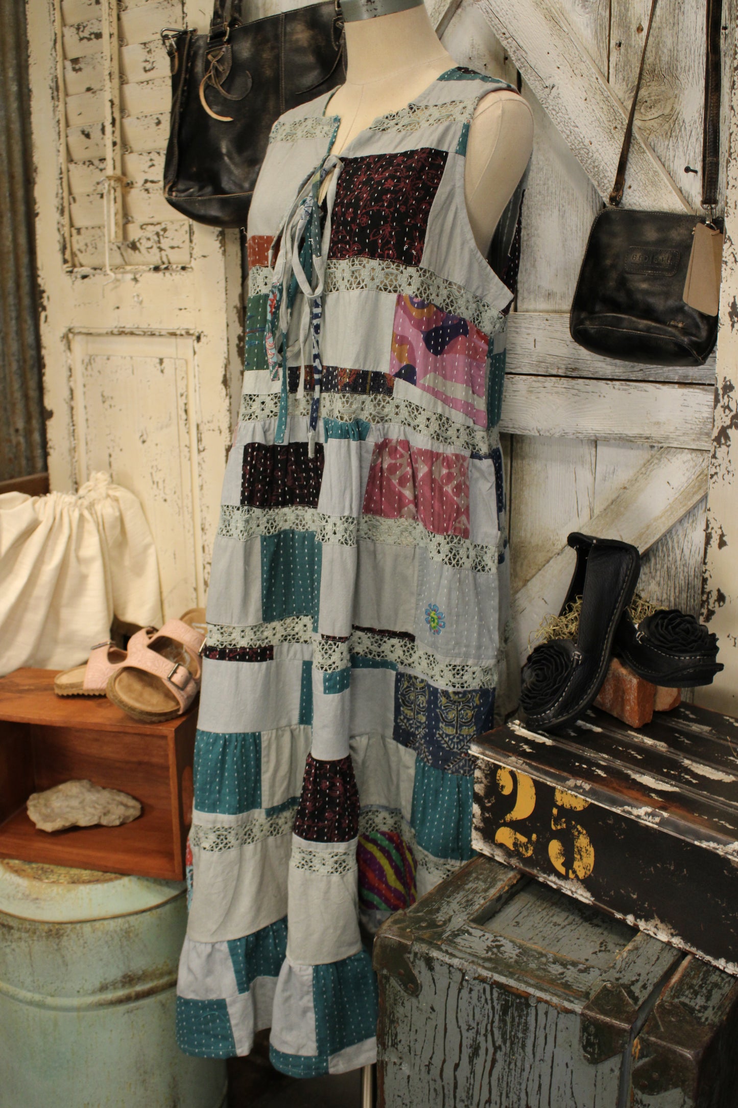 Summer Kaleidoscope Cotton Maxi Dress