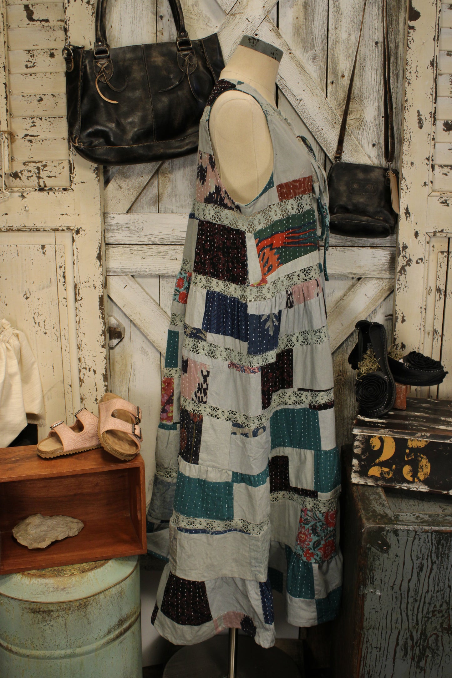 Summer Kaleidoscope Cotton Maxi Dress