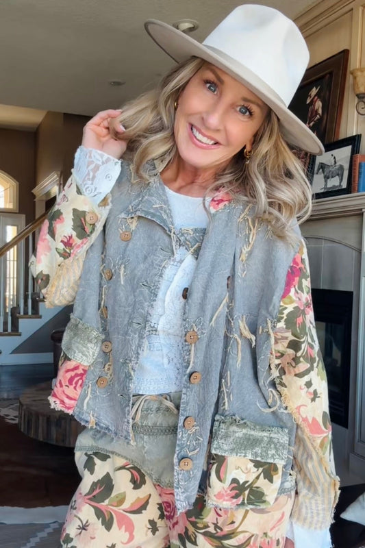 Vintage Rose Stitch Jacket