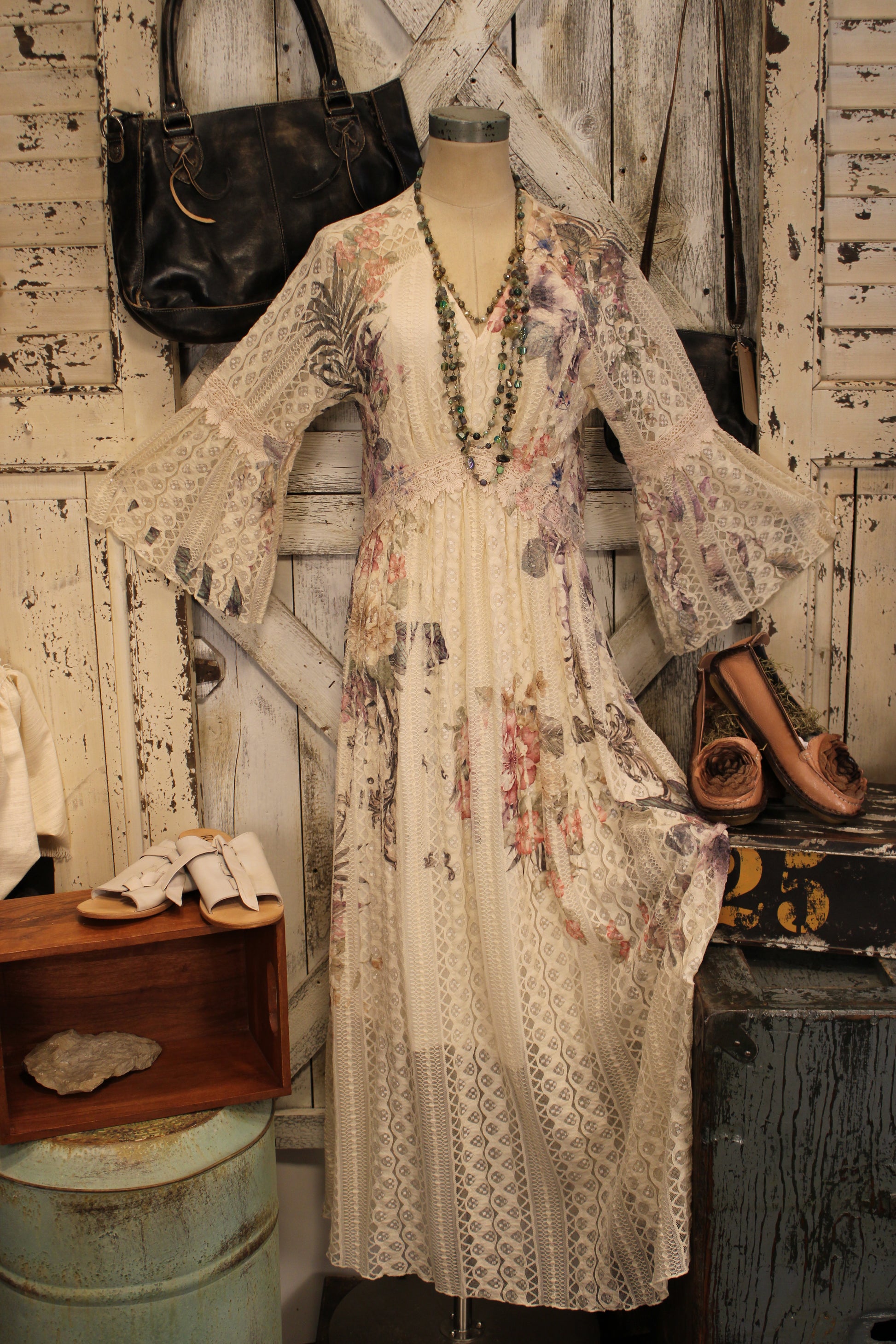 Lead Singer Watercolor Beige Dress Farm Girls Fancy Frills Lead Singer Watercolor Beige Dress Farm Girls Fancy Frills