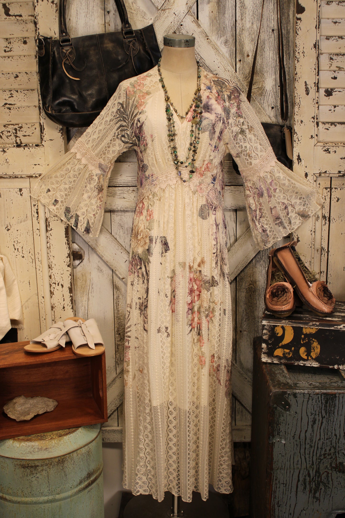 Lead Singer Watercolor Beige Dress