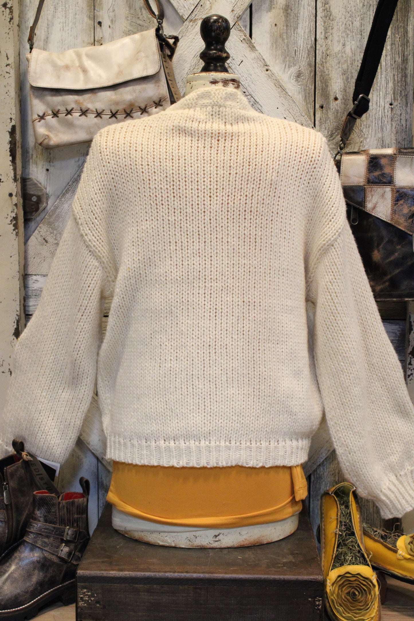 Cream Sunflower Cardigan