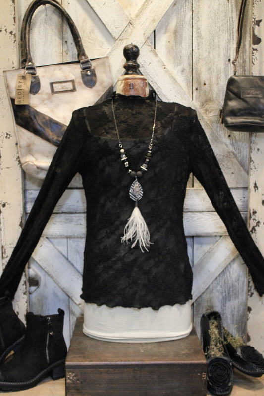 Midnight Kiss Mesh Top