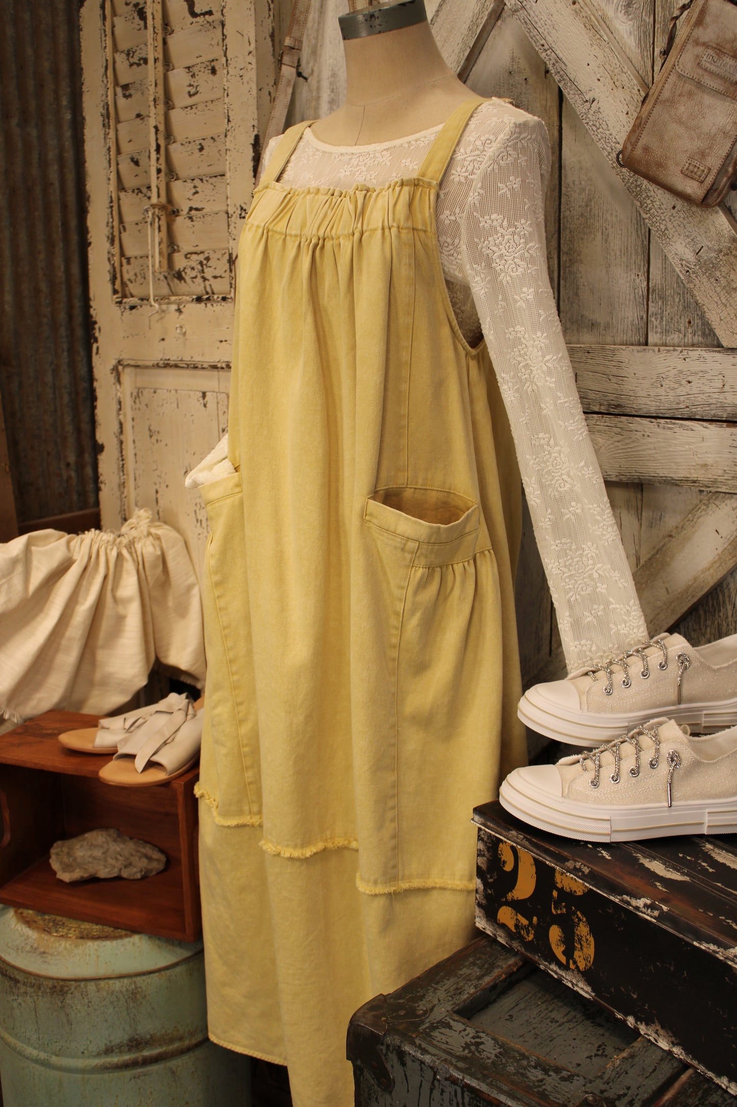 Lemon Drop Pocket Dress