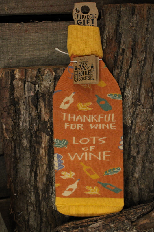 Thankful For Wine Wine Sock