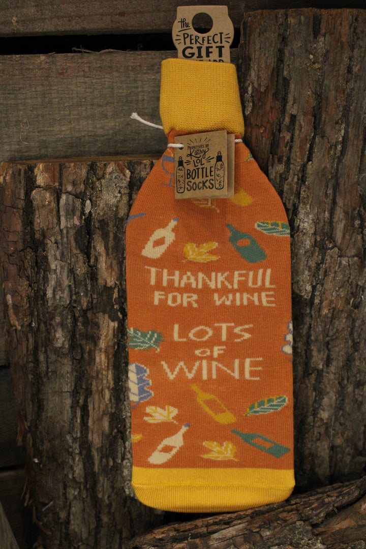Thankful For Wine Wine Sock