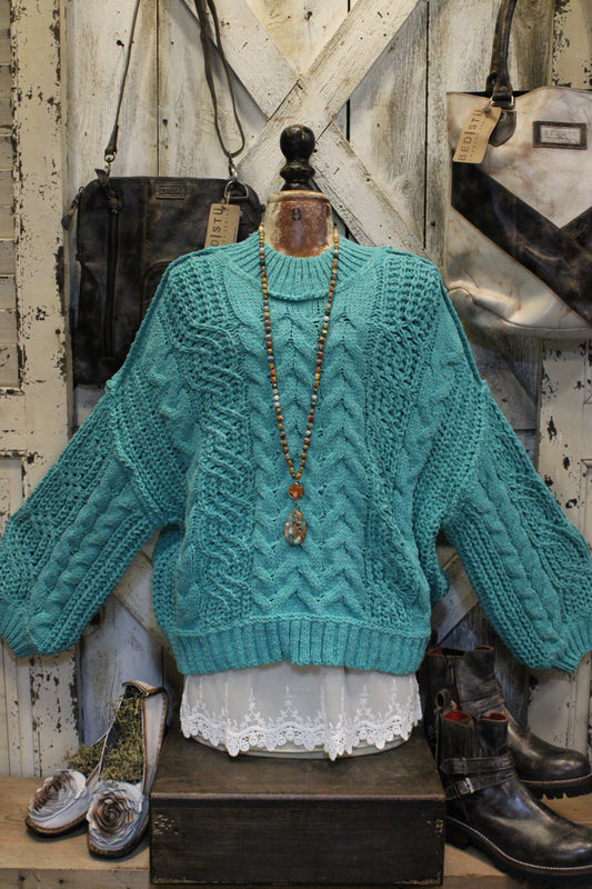 Teal Trails Sweater