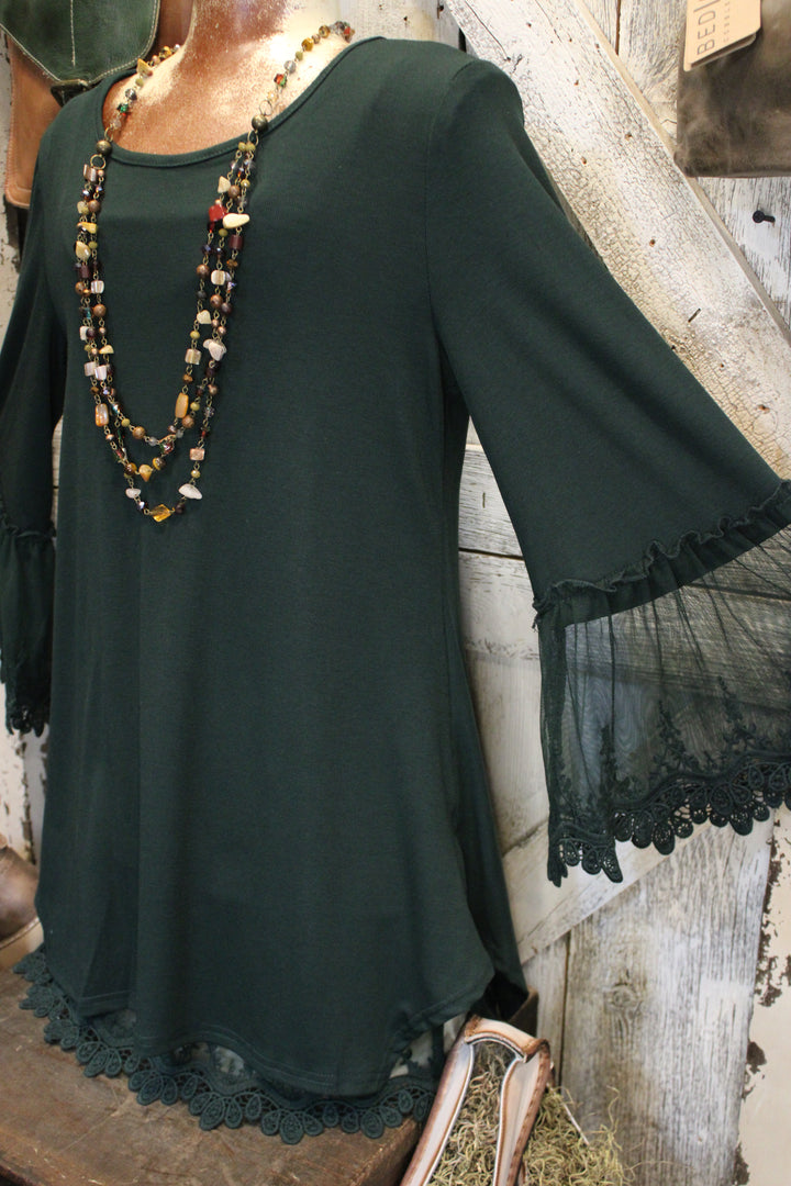 Broom Tail Hunter Green Blouse