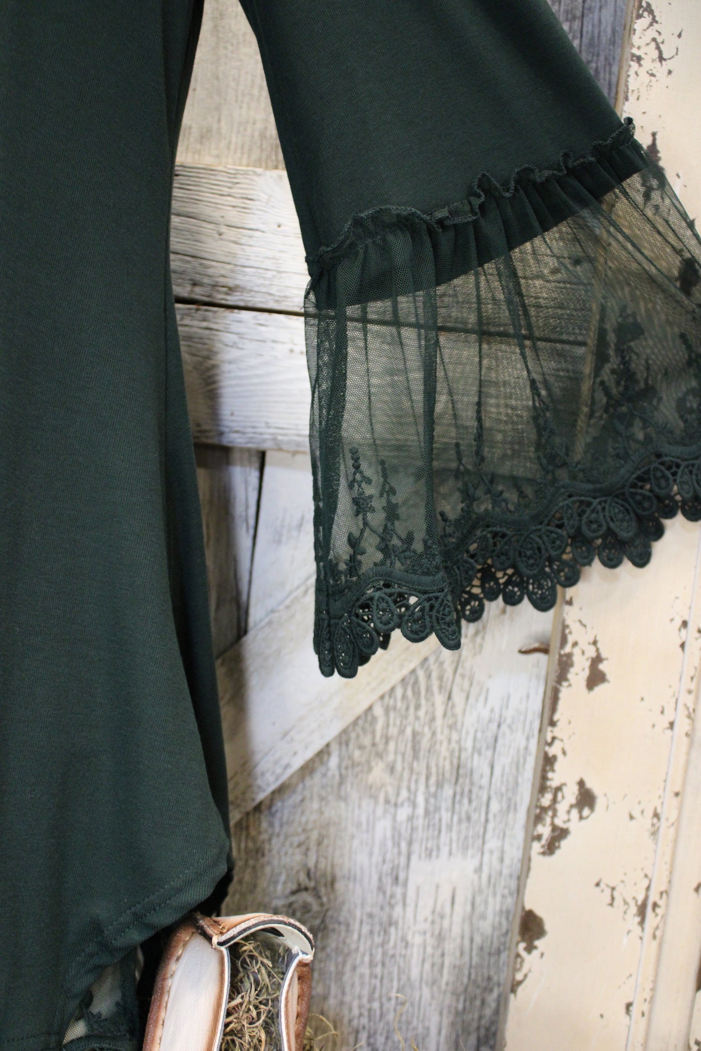 Broom Tail Hunter Green Blouse