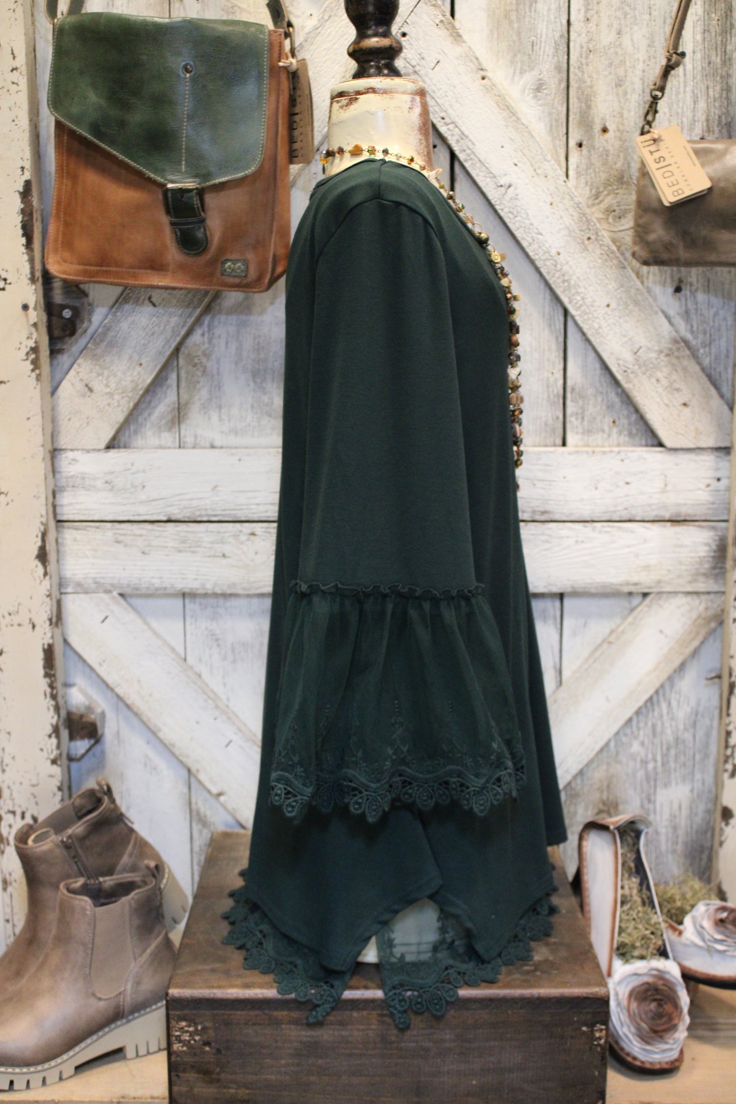 Broom Tail Hunter Green Blouse