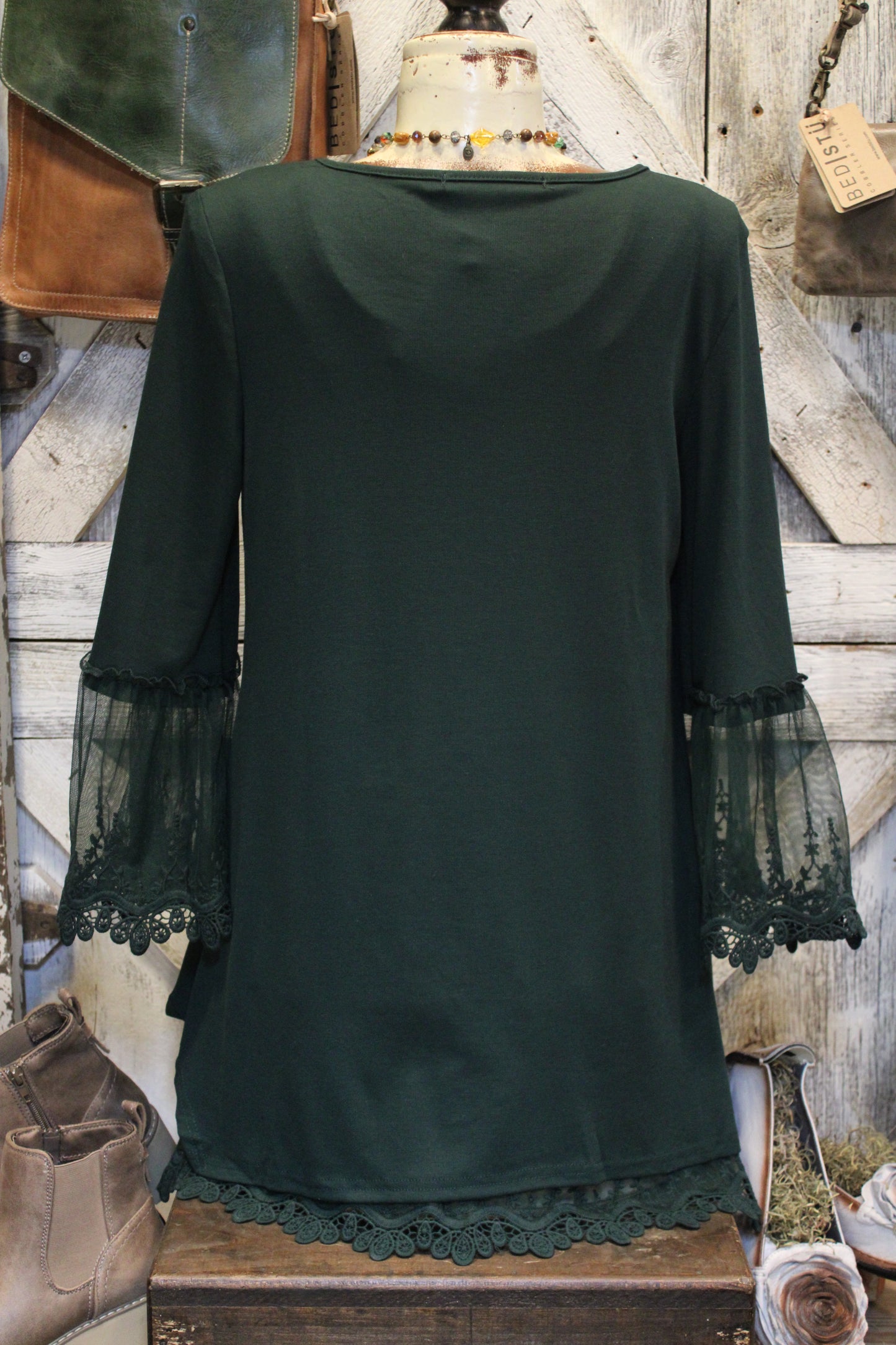 Broom Tail Hunter Green Blouse