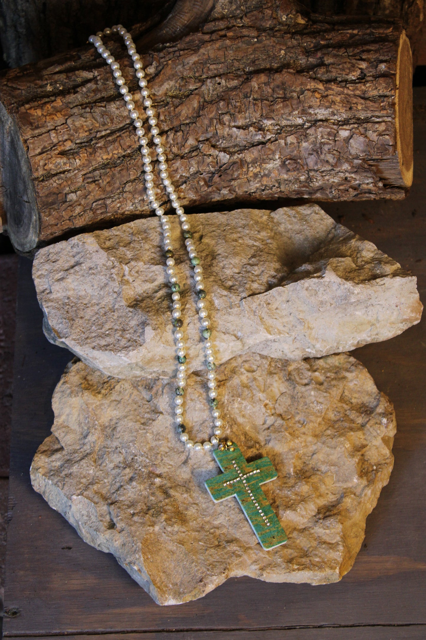 Faith And Pearls Necklace