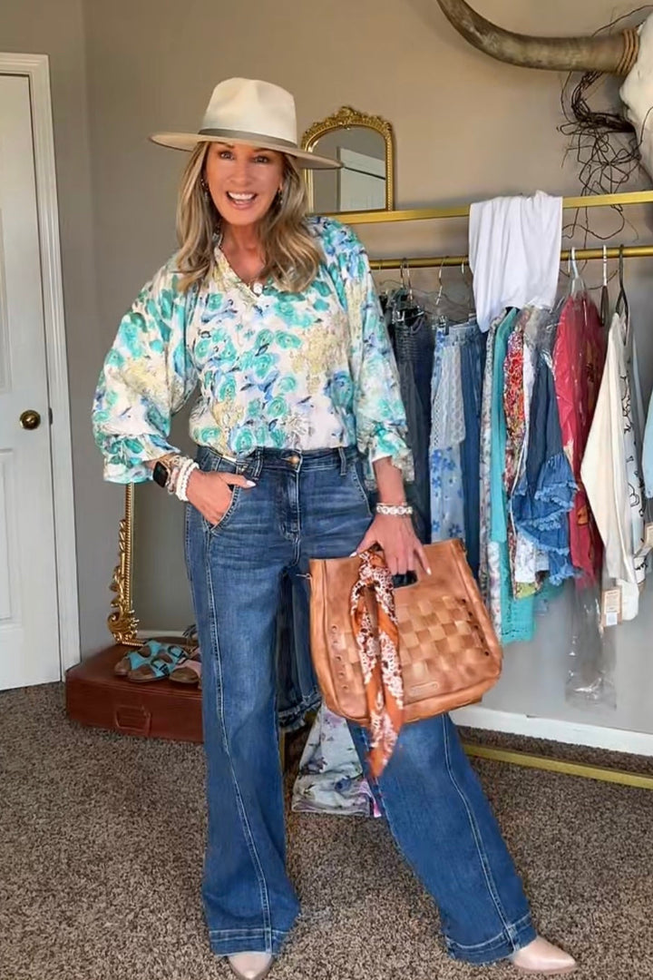 Effortless Edge Wide Leg Jeans