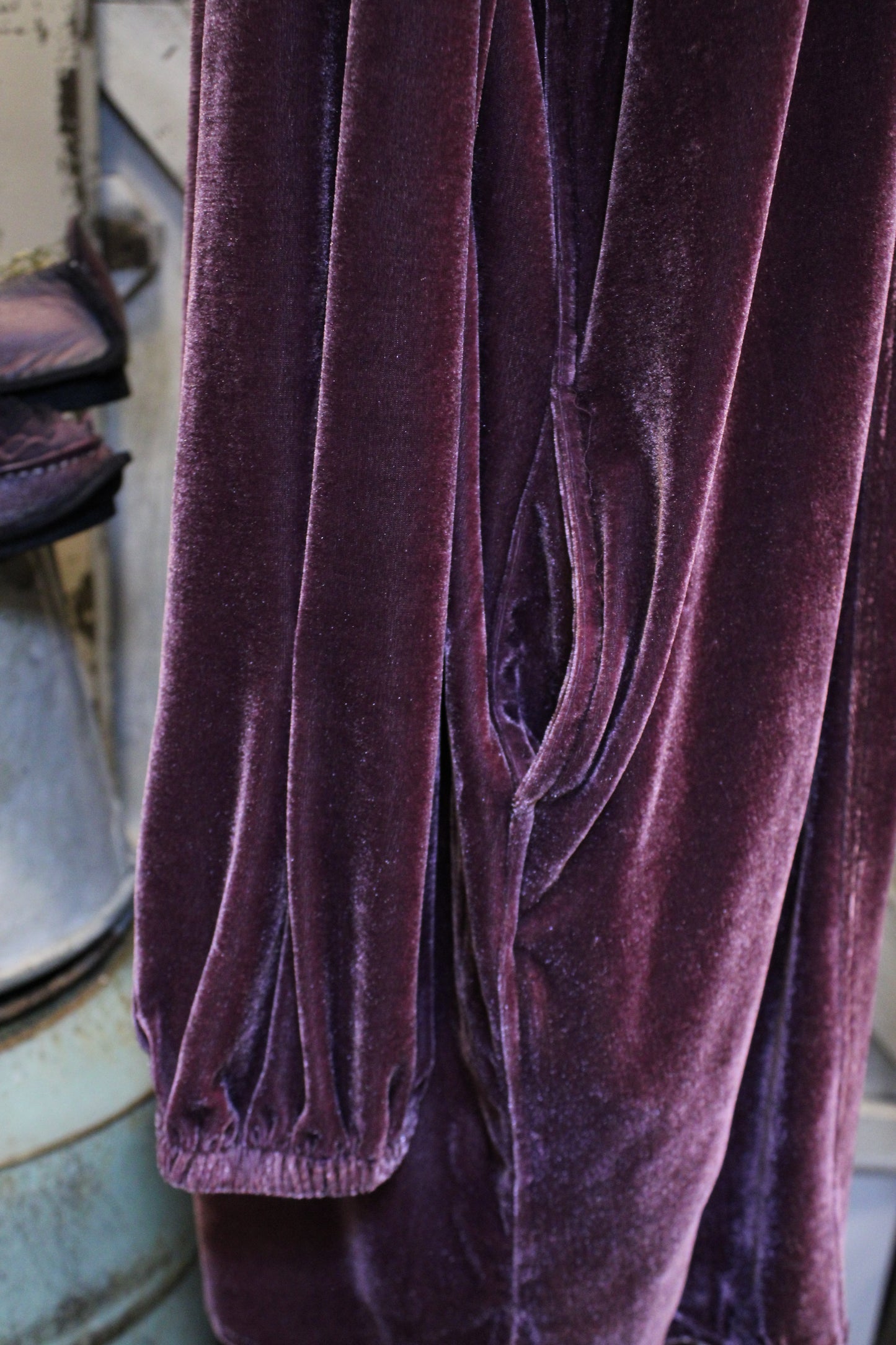 Dusty Lilac Velvet Tunic Dress