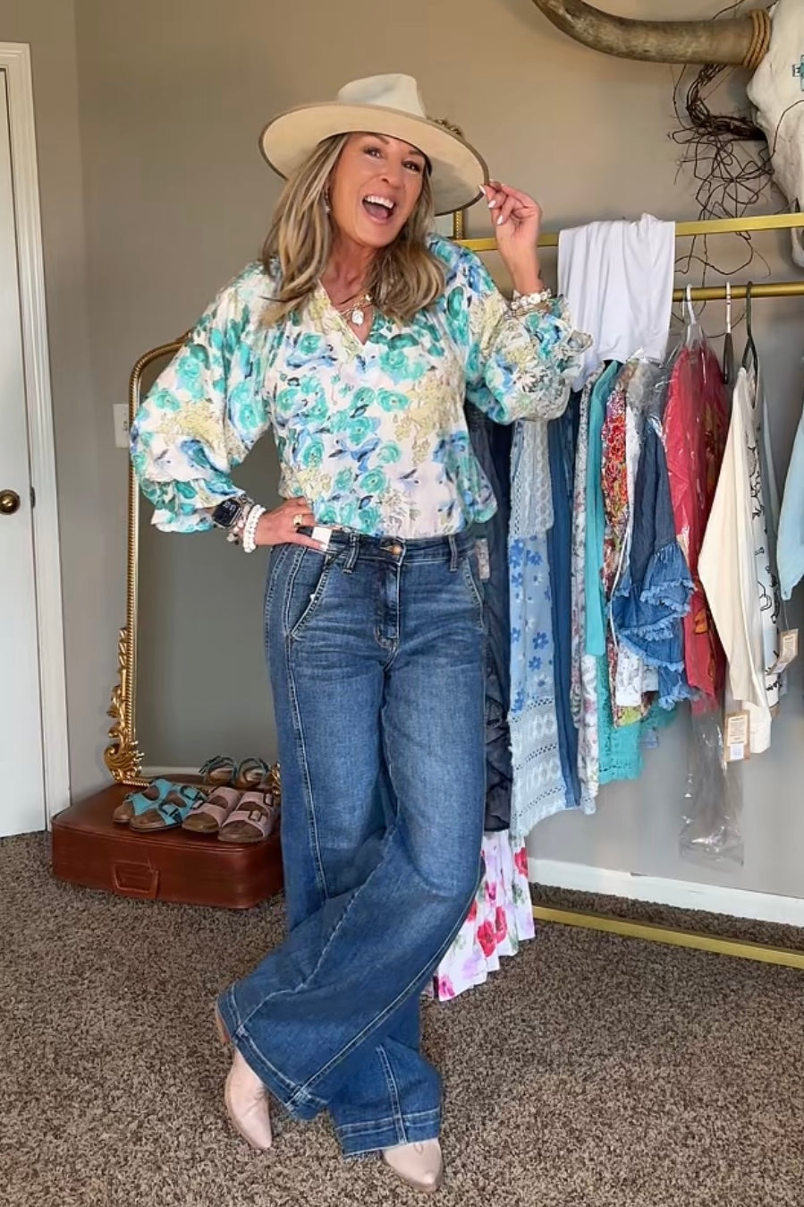 Effortless Edge Wide Leg Jeans