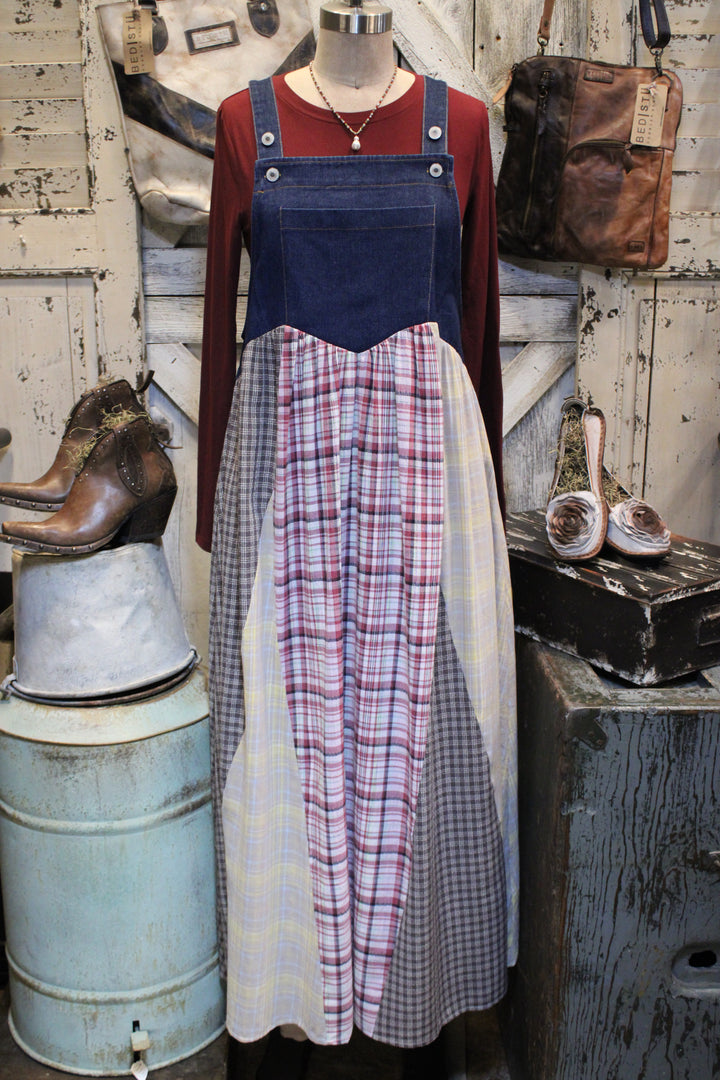 Prairie Patch Overalls Dress