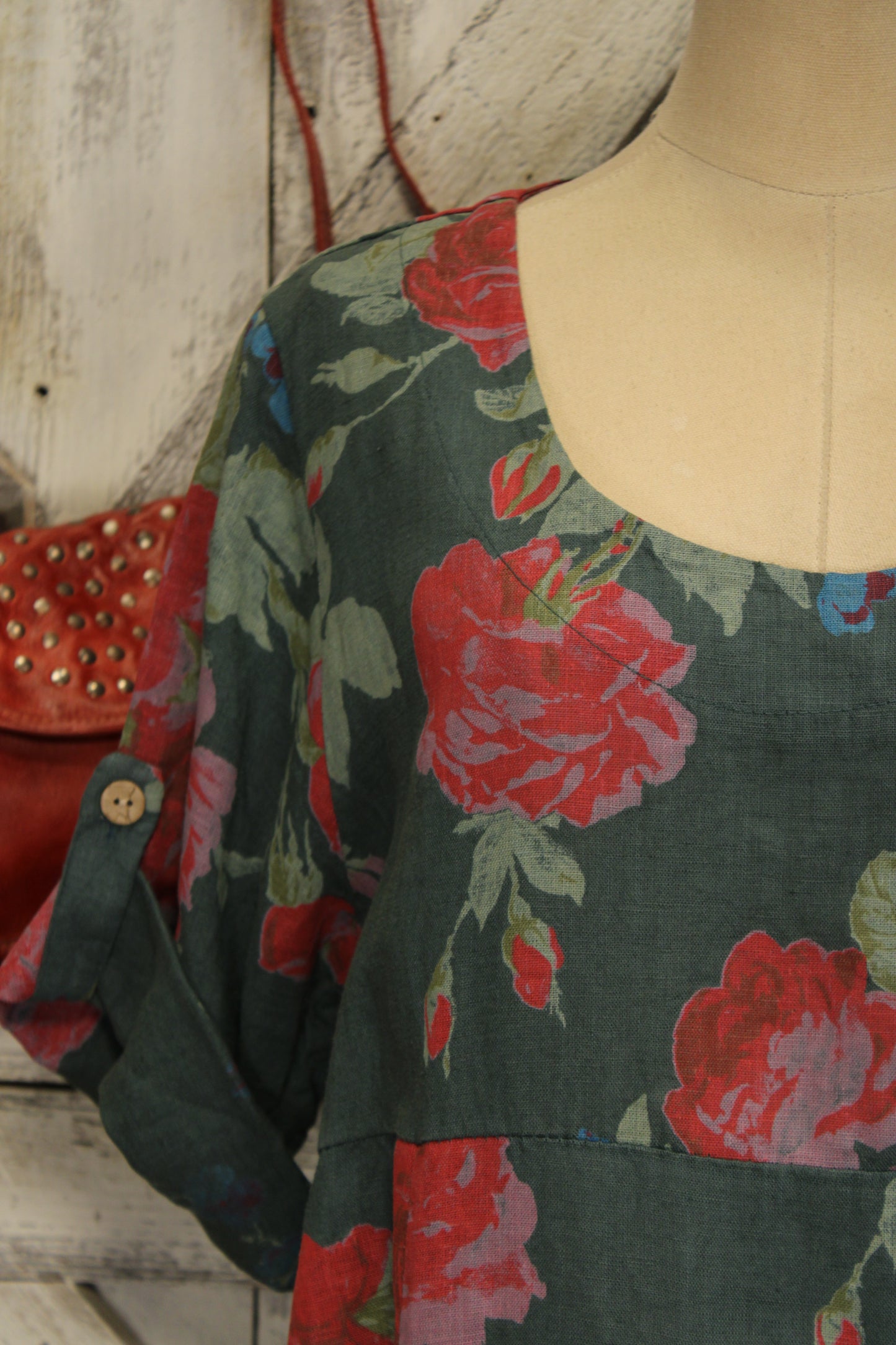 Tuscan Garden Linen Dress