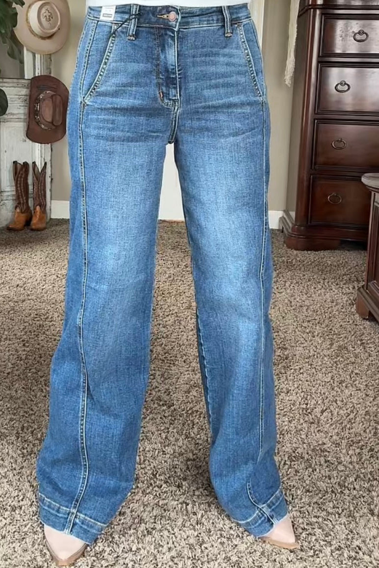 Effortless Edge Wide Leg Jeans