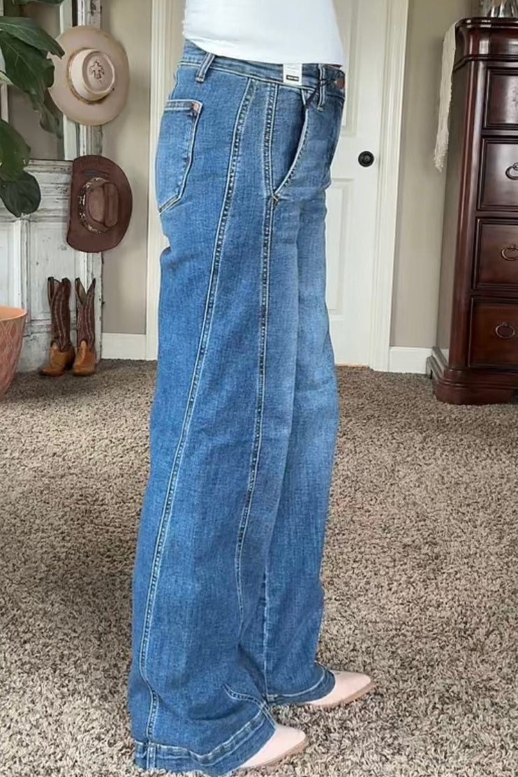 Effortless Edge Wide Leg Jeans