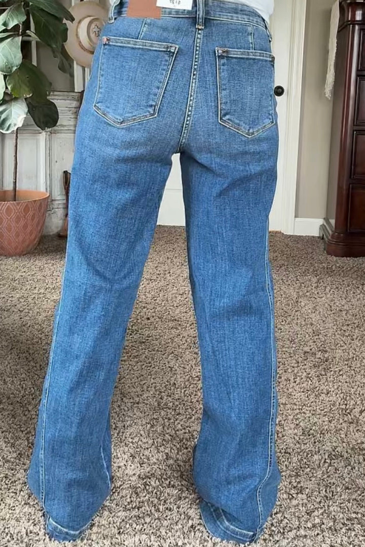 Effortless Edge Wide Leg Jeans