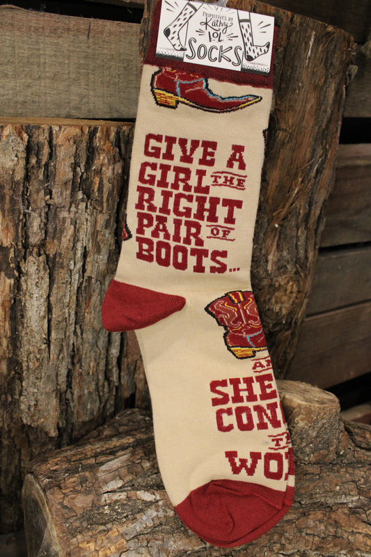 Give A Girl The Right Pair Of Boots Socks