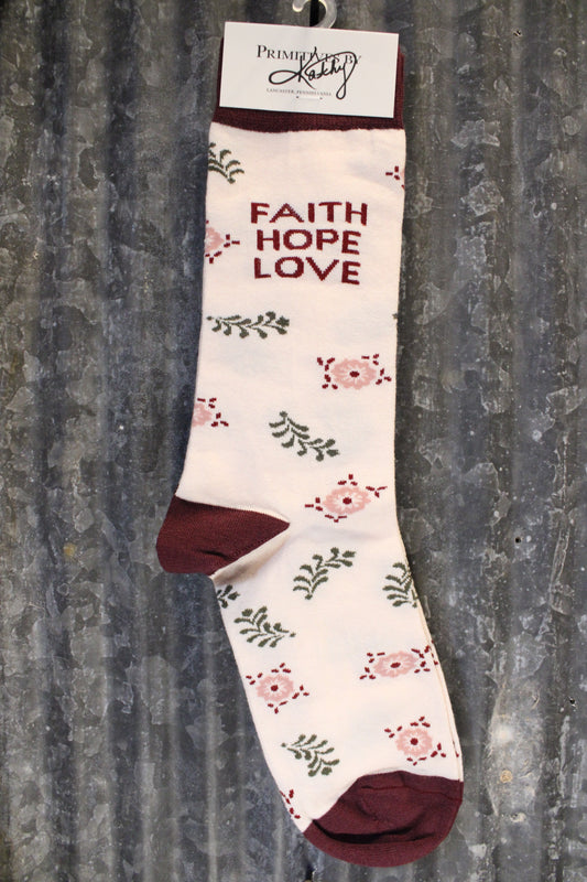 Faith Hope Love Socks