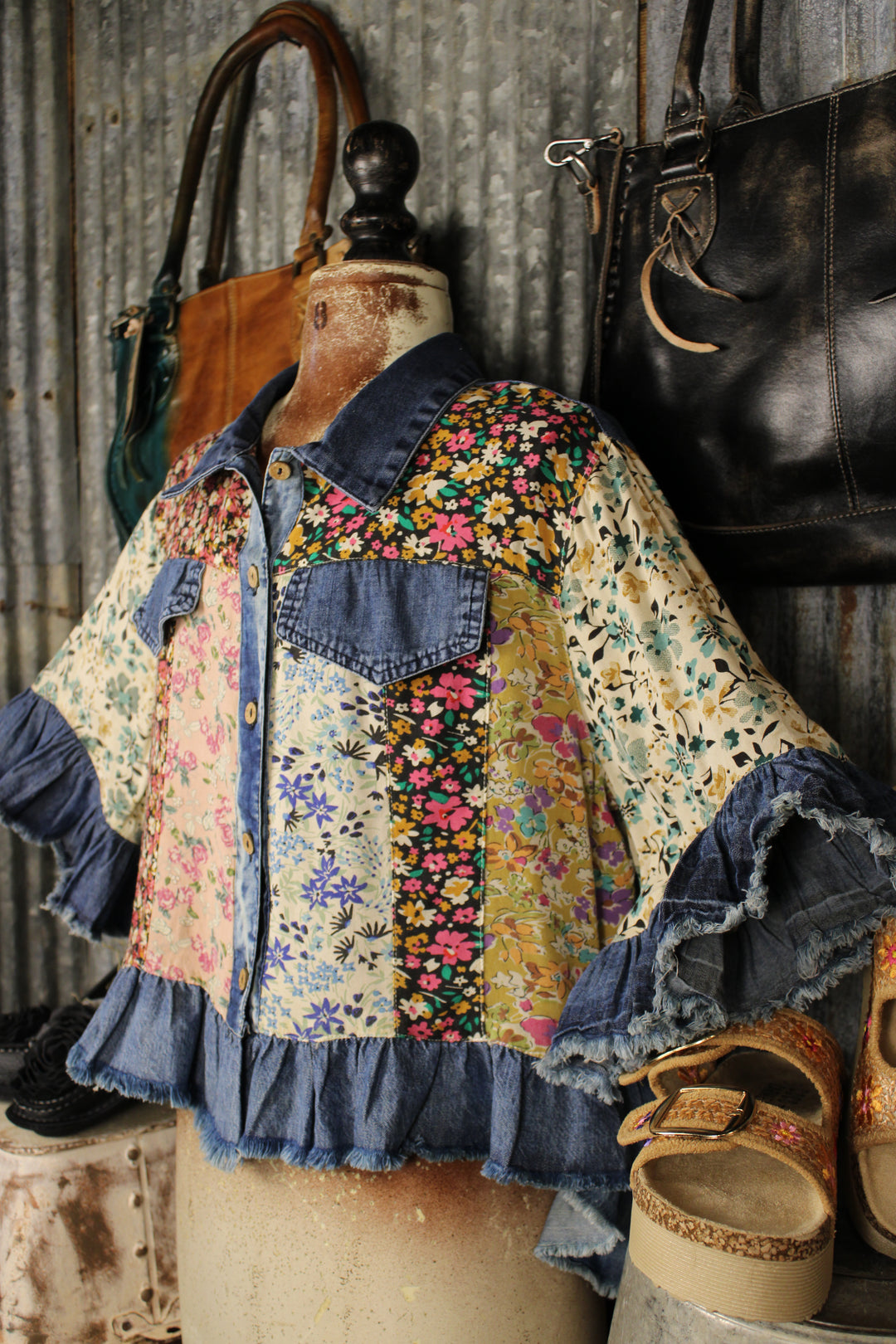 Sweetwater Ruffle Latte Blouse