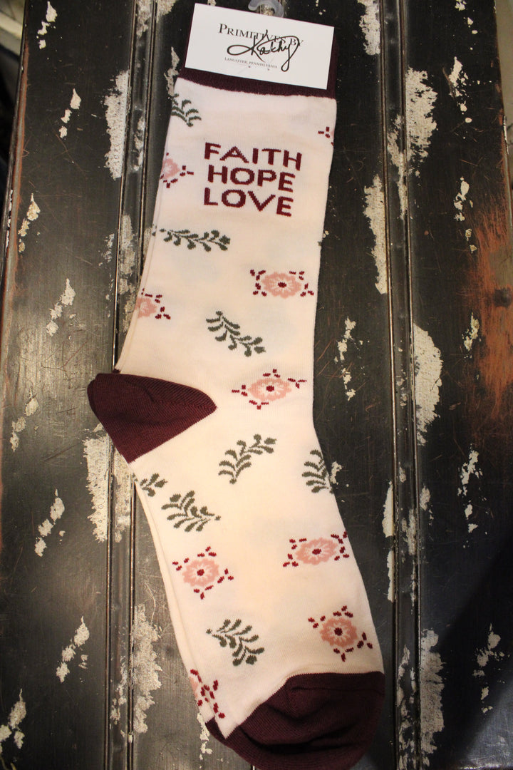 Faith Hope Love Socks