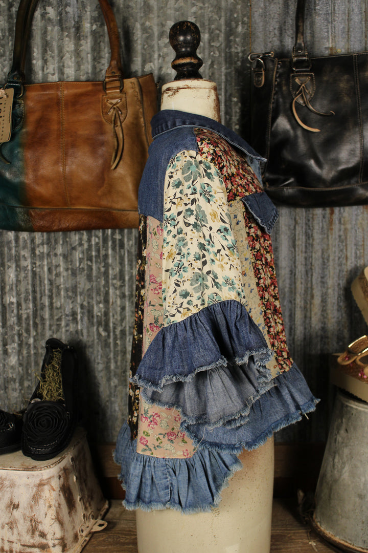 Sweetwater Ruffle Latte Blouse