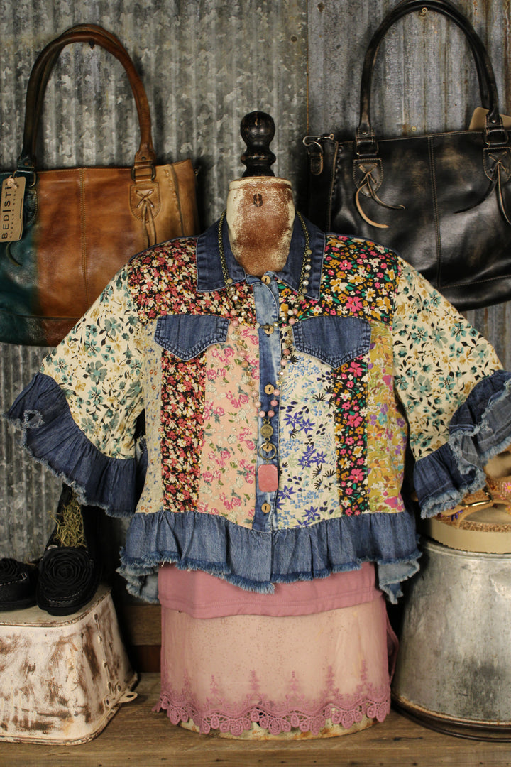 Sweetwater Ruffle Latte Blouse