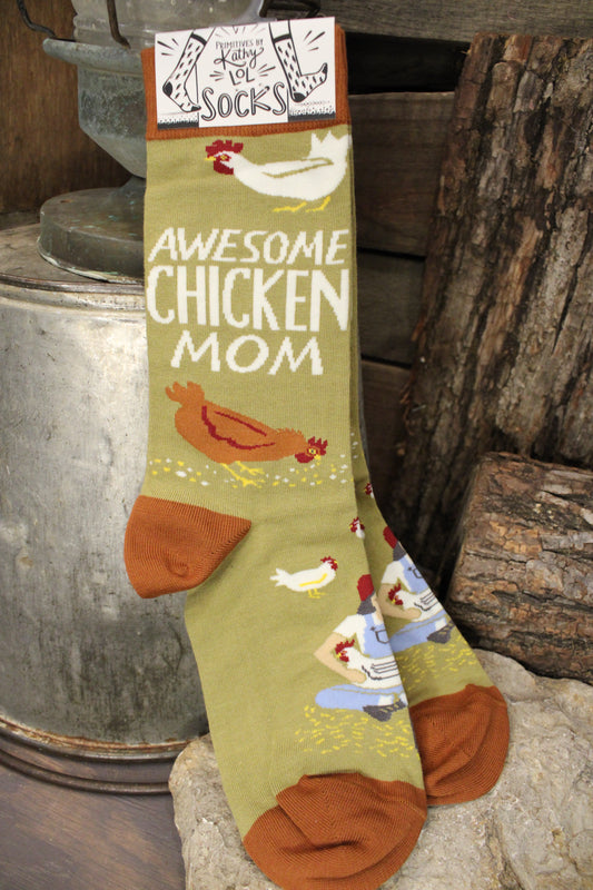 Awesome Chicken Mom Socks