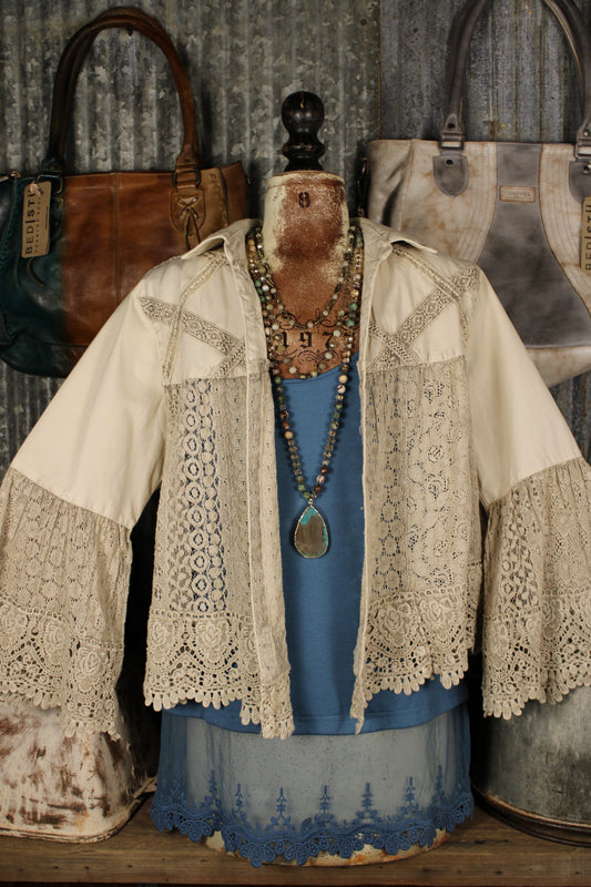 Sedona Sunset Latte Lace Cardigan