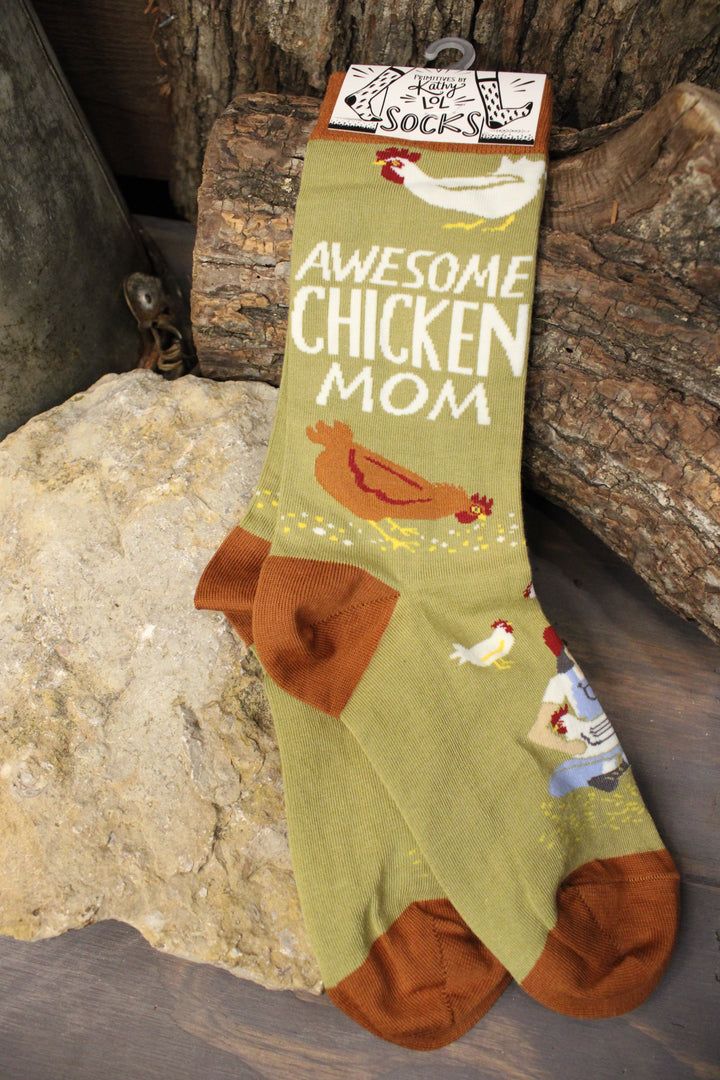 Awesome Chicken Mom Socks