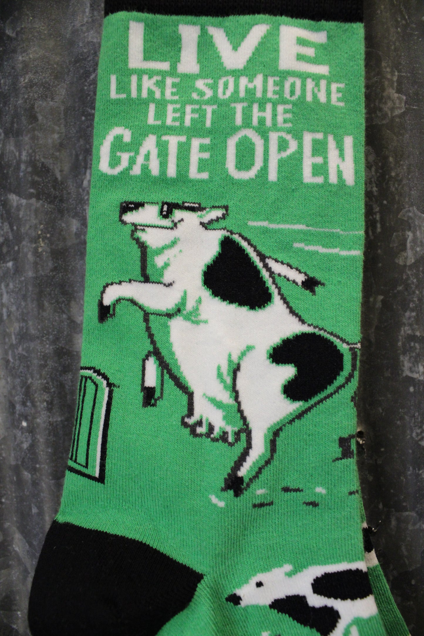 Live Like Someone Left The Gate Open Socks