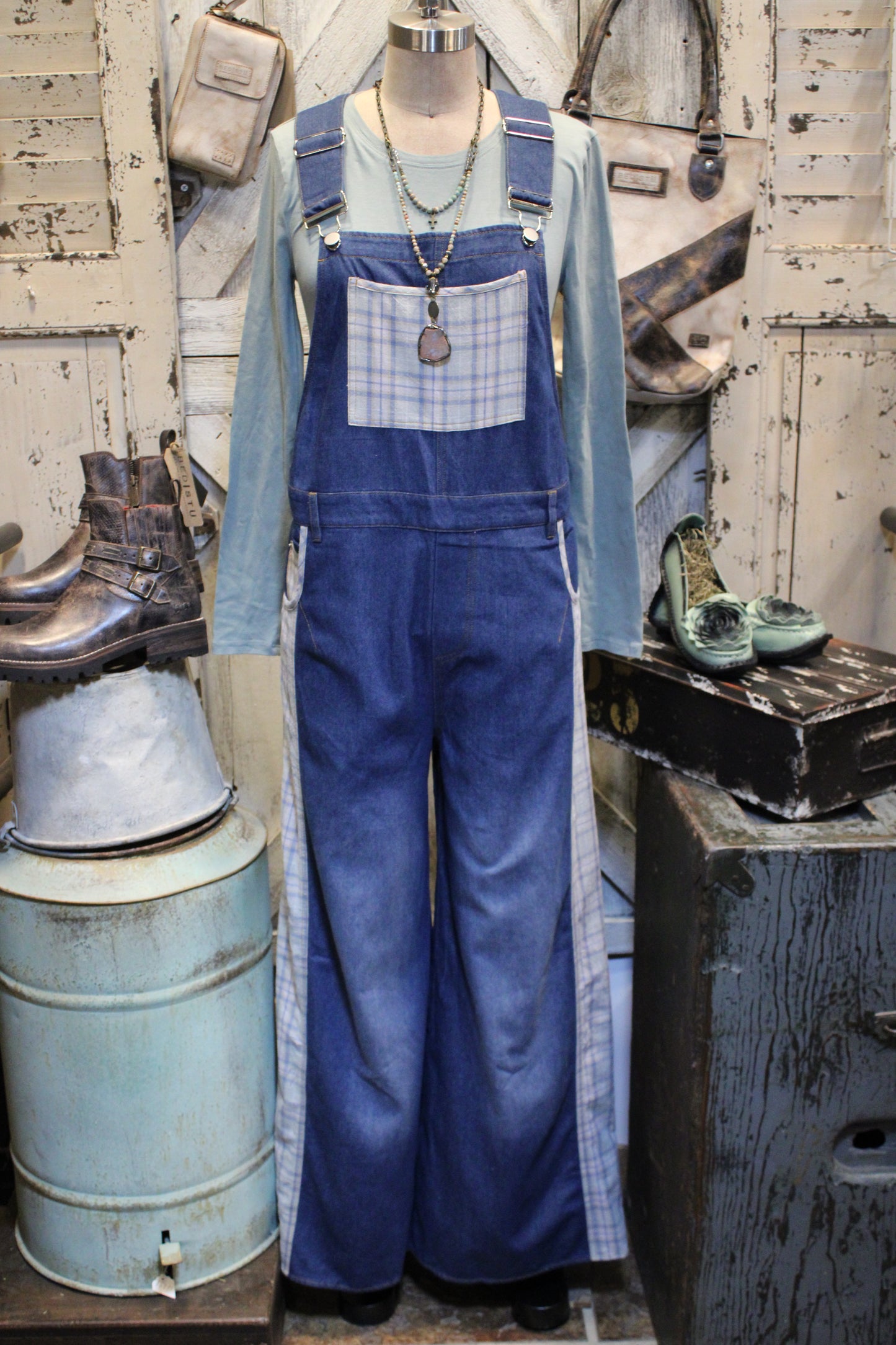 Bluebell Patch Overalls