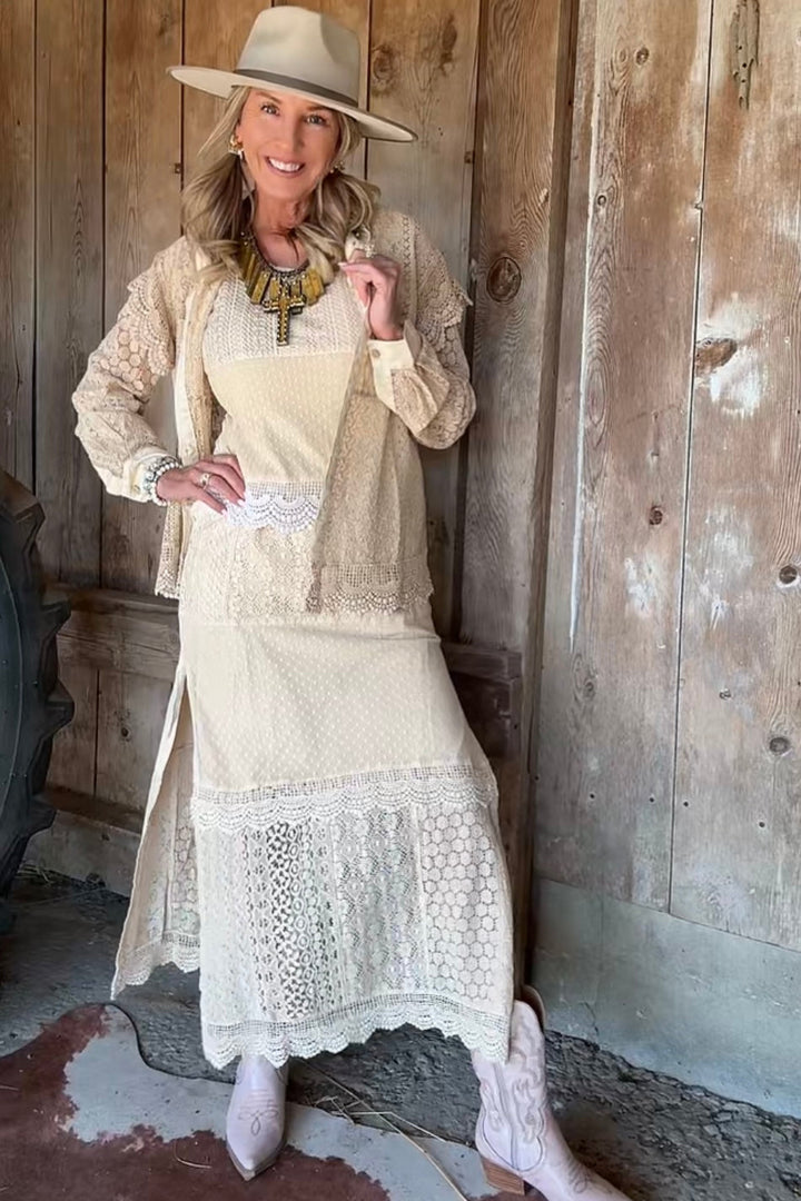 Heirloom Lace Latte Dress