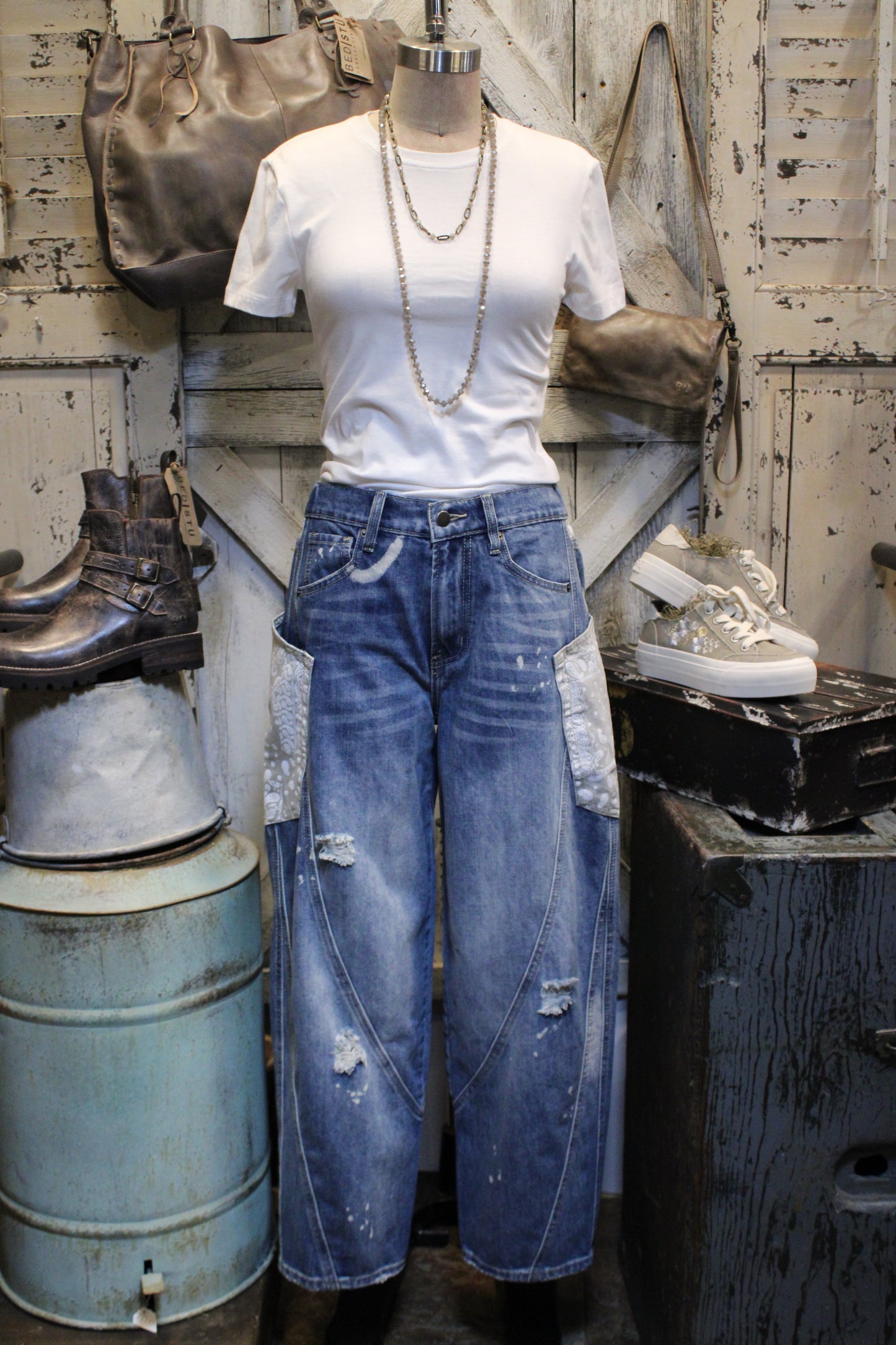 Paint And Patch Jeans