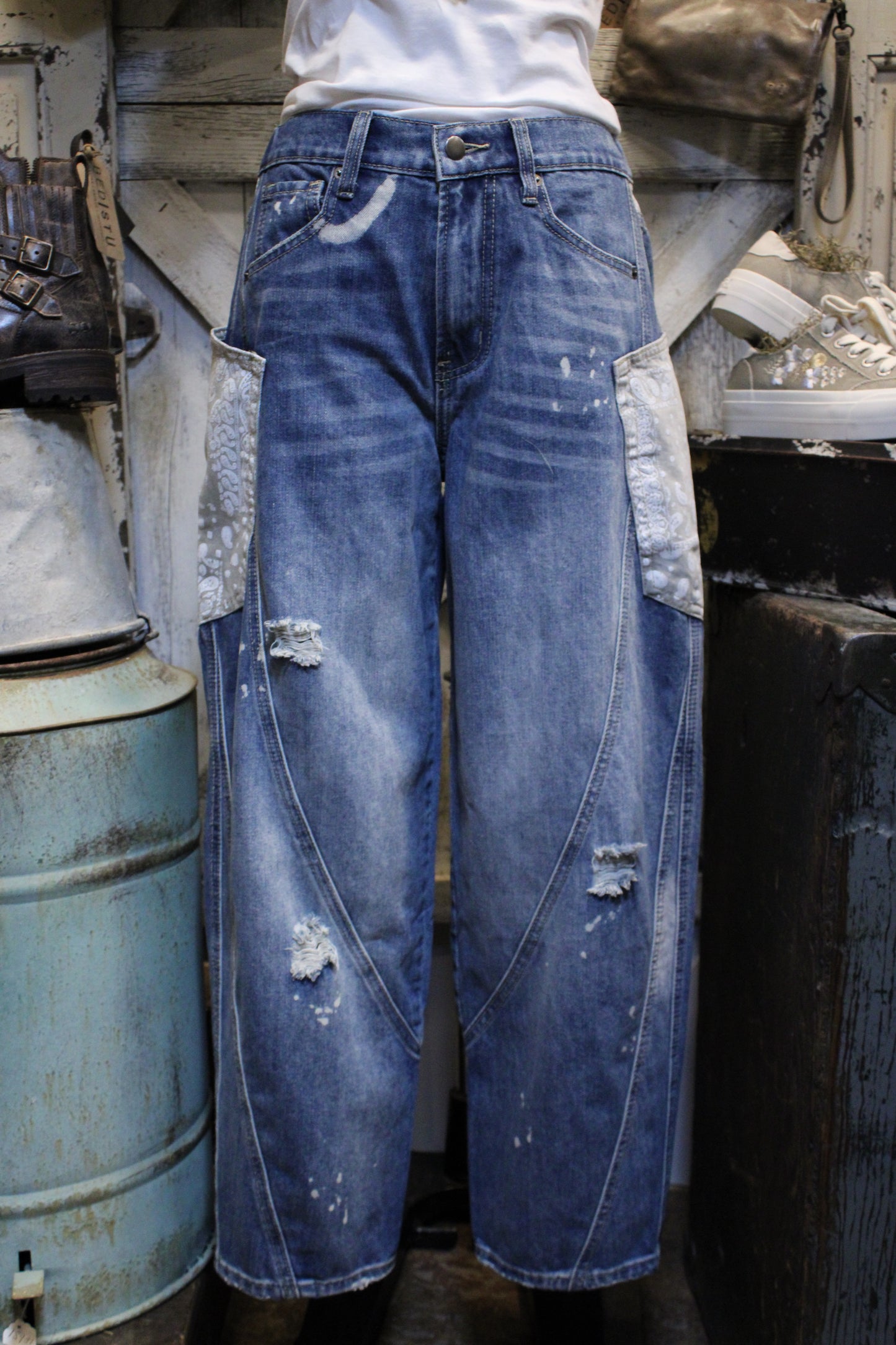 Paint And Patch Jeans