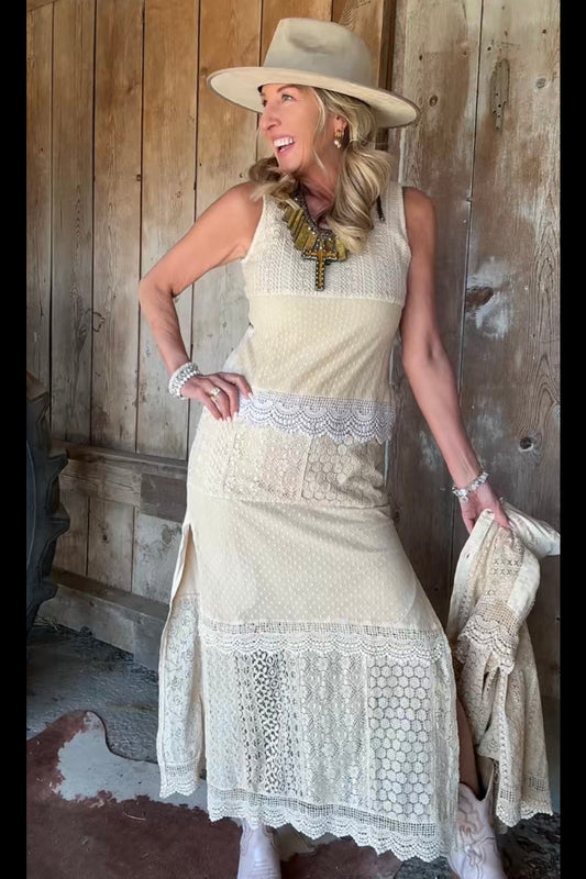 Heirloom Lace Latte Dress