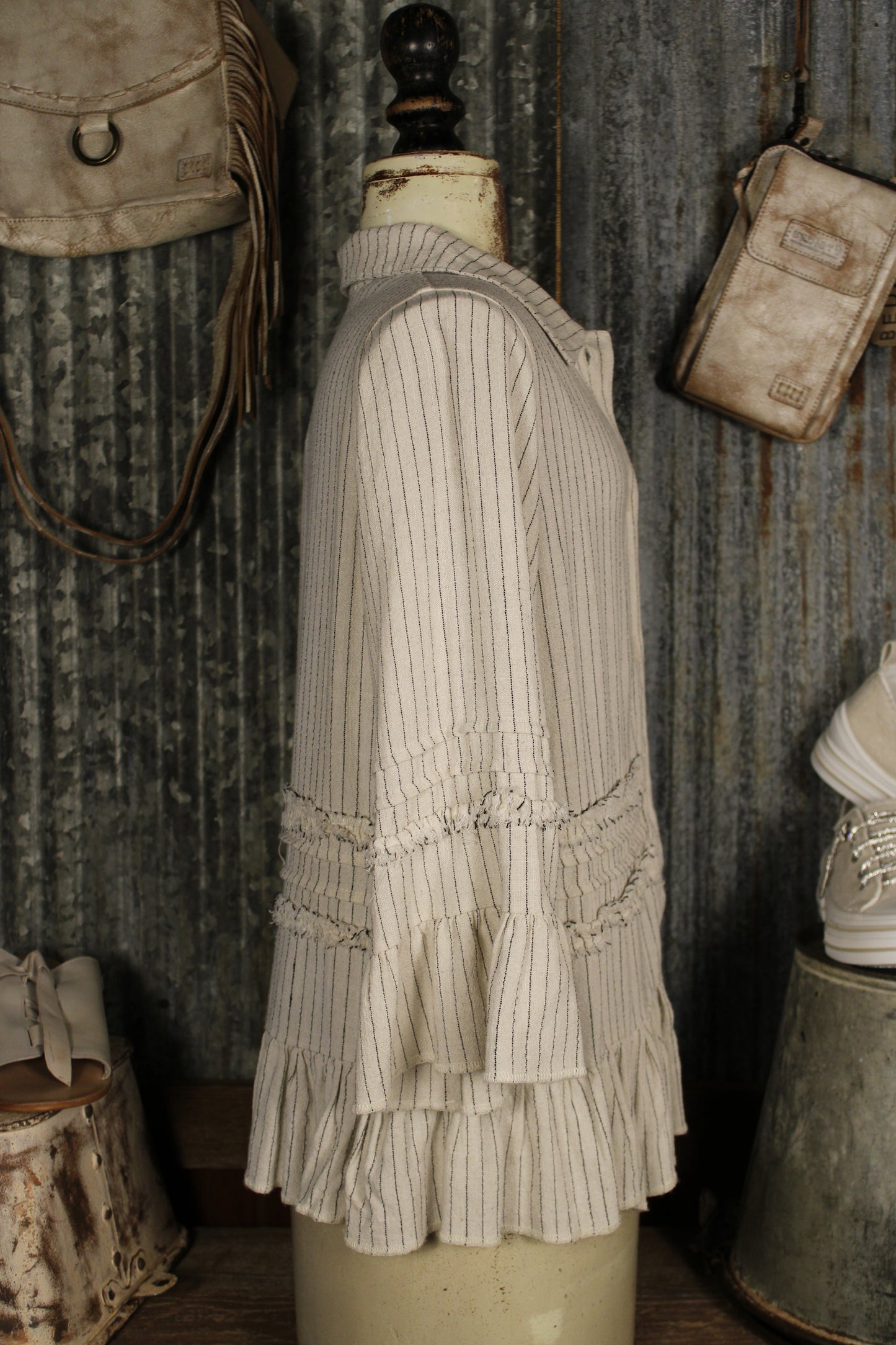 Keepsake Stripe Ruffle Top