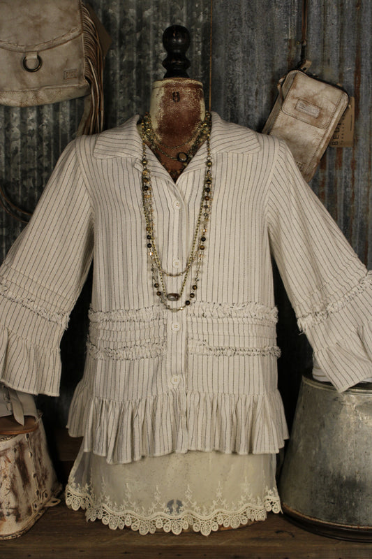 Keepsake Stripe Ruffle Top